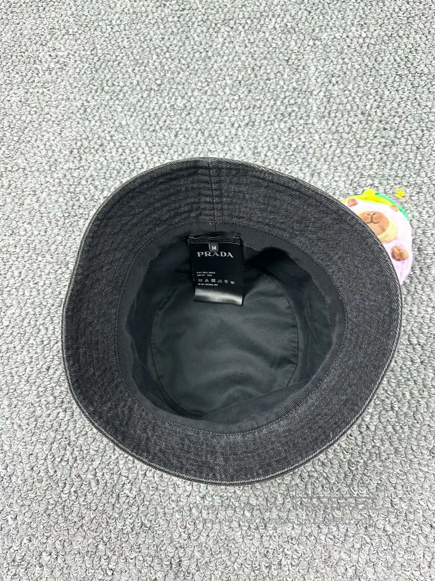 Prada Prada size M Black Distressed Denim Logo Fisherman Hat| Size ONE SIZE - 4 Thumbnail