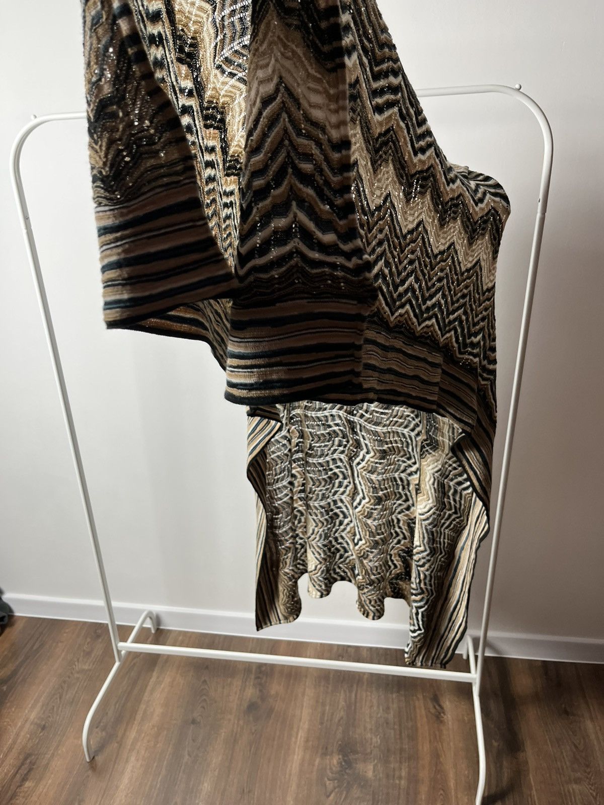 Missoni × Vintage Missoni Striped Zigzag Knit Poncho Made in Italy Wool Blend Size M / US 6-8 / IT 42-44 - 13 Thumbnail