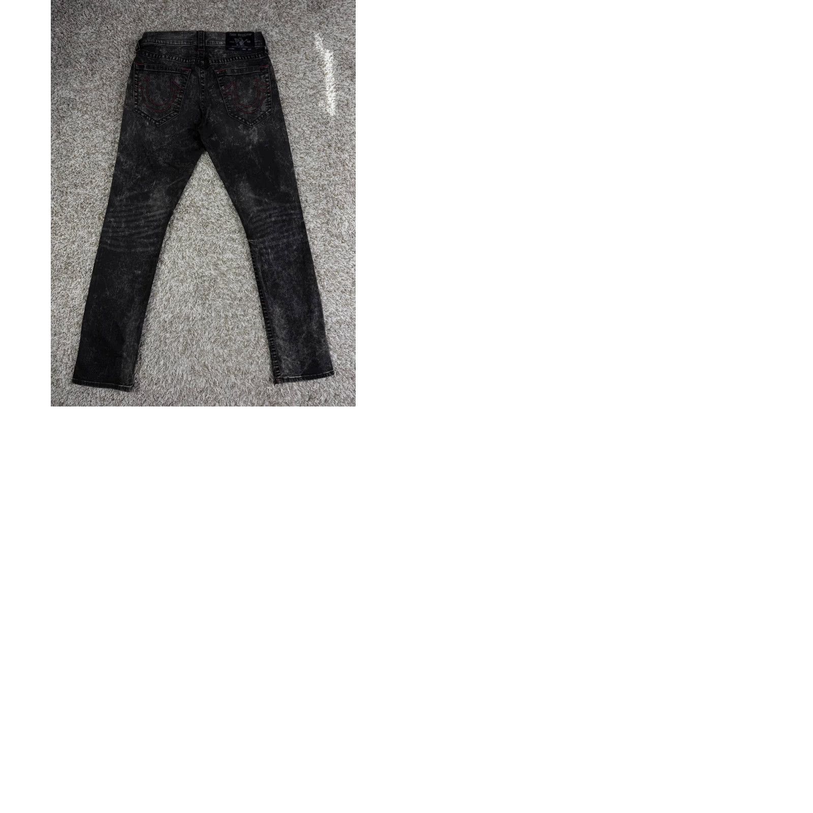 True Religion True Religion Ricky Relaxed Straight Gray Denim Jeans Men 30x32 Regular Inseam 32 Denim Logo Straight Jeans Mens Size US 30 / EU 46 - 9 Thumbnail