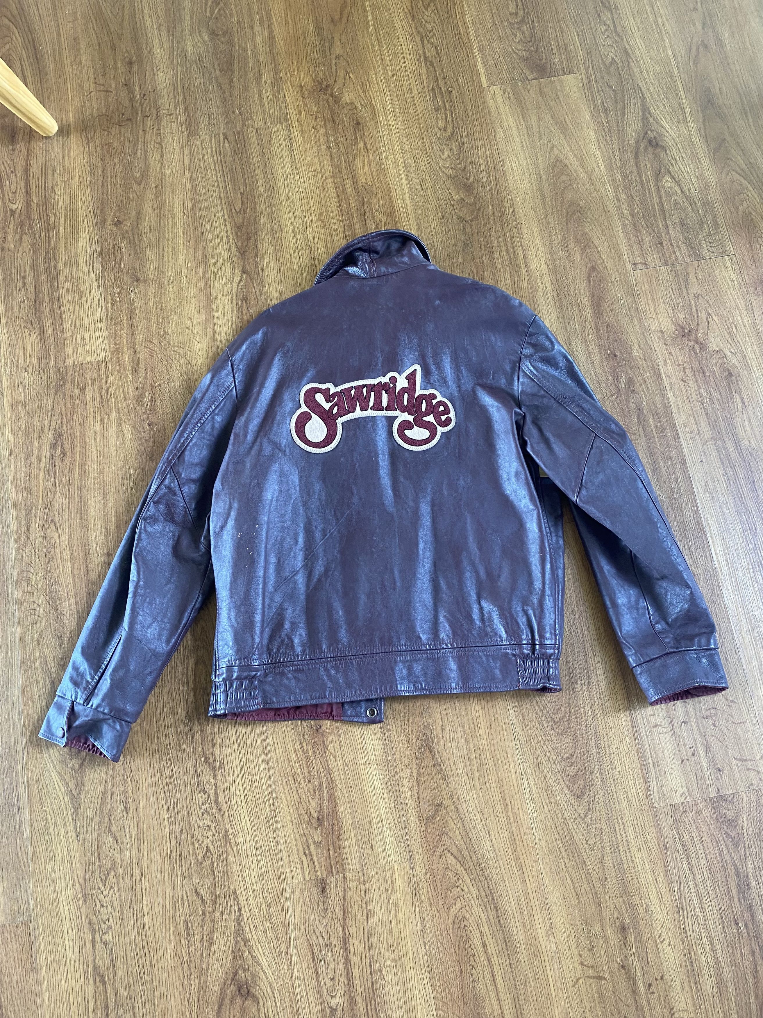 Vintage Vintage rare brown leather varsity jacket Size US M / EU 48-50 / 2 - 6 Thumbnail
