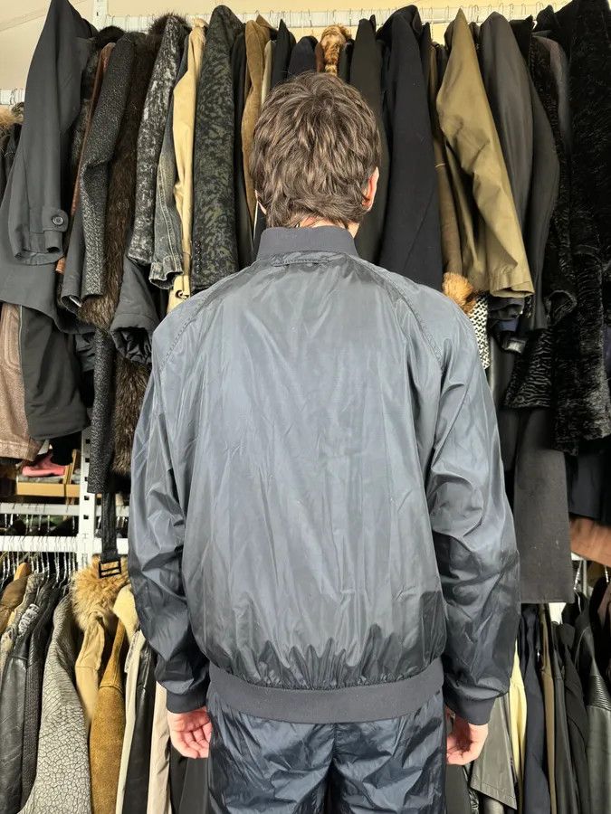 Prada 2000s Prada Nylon Navy Bomber Jacket Size US M / EU 48-50 / 2 - 3 Thumbnail