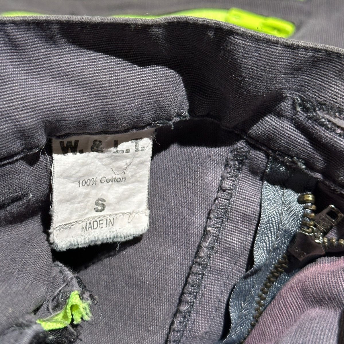 W&LT × Walter Van Beirendonck Archive neon zippered bolt cargo pant Size US 32 / EU 48 - 4 Thumbnail