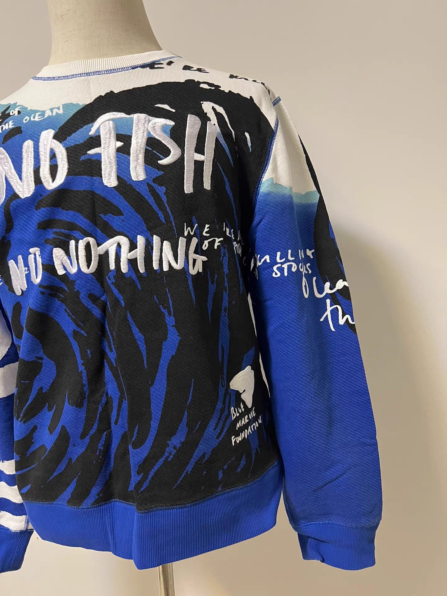 Kenzo Kenzo Ocean Letter Print Sweatshirt Runway Edition K9 Size US XL / EU 56 / 4 - 4 Thumbnail