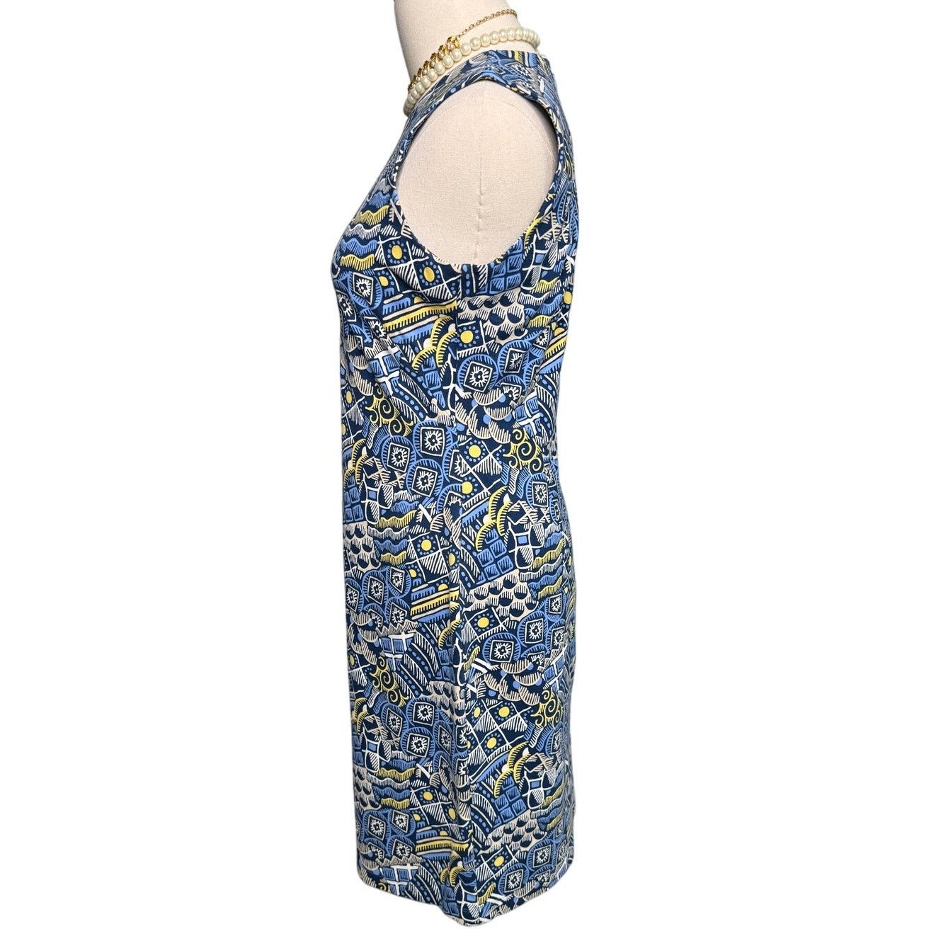 J.McLaughlin J. McLaughlin Talavera Devon dress blue yellow tan size XS Size XS / US 0-2 / IT 36-38 - 6 Thumbnail
