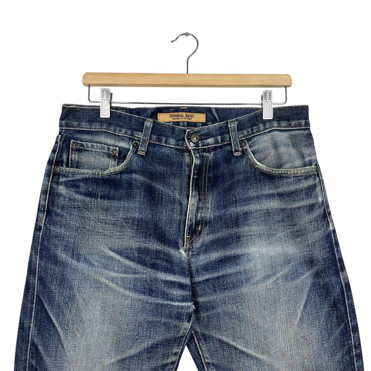 Japanese Brand Vintage Japanese Designer Distressed Faded Denim Size US 32 / EU 48 - 2 Thumbnail