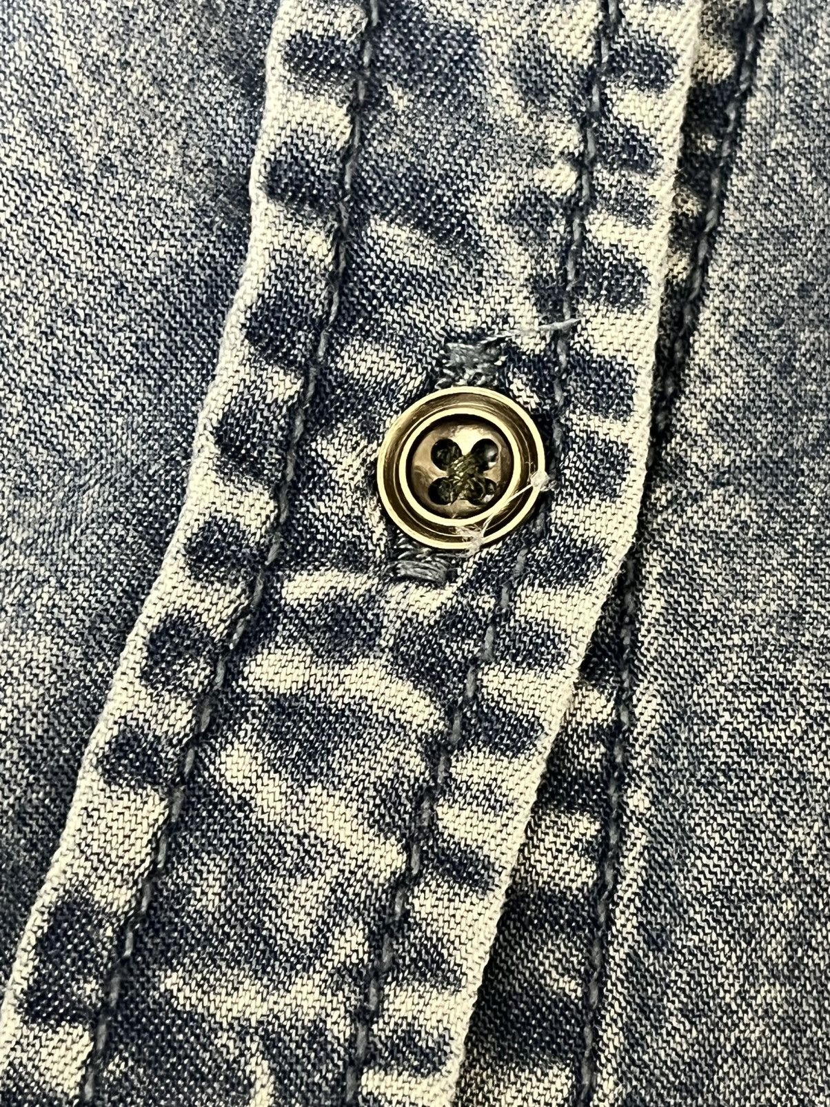 Anthropologie jane & delancey top Did Wash Chambray Button Up Grunge L Size L / US 10 / IT 46 - 9 Thumbnail