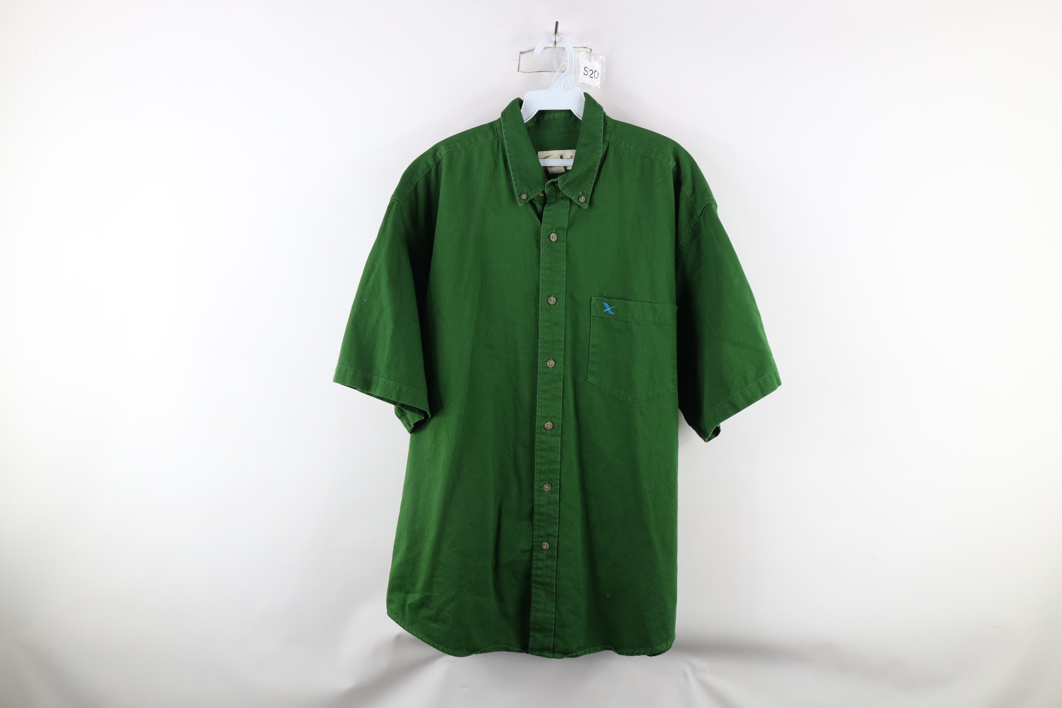 Eddie Bauer × Vintage Vintage 90s Eddie Bauer Short Sleeve Button Shirt Size US L / EU 52-54 / 3 - 1 Thumbnail