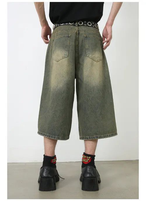 Other Vintage wide-leg washed loose versatile denim shorts Size US 32 / EU 48 - 4 Thumbnail