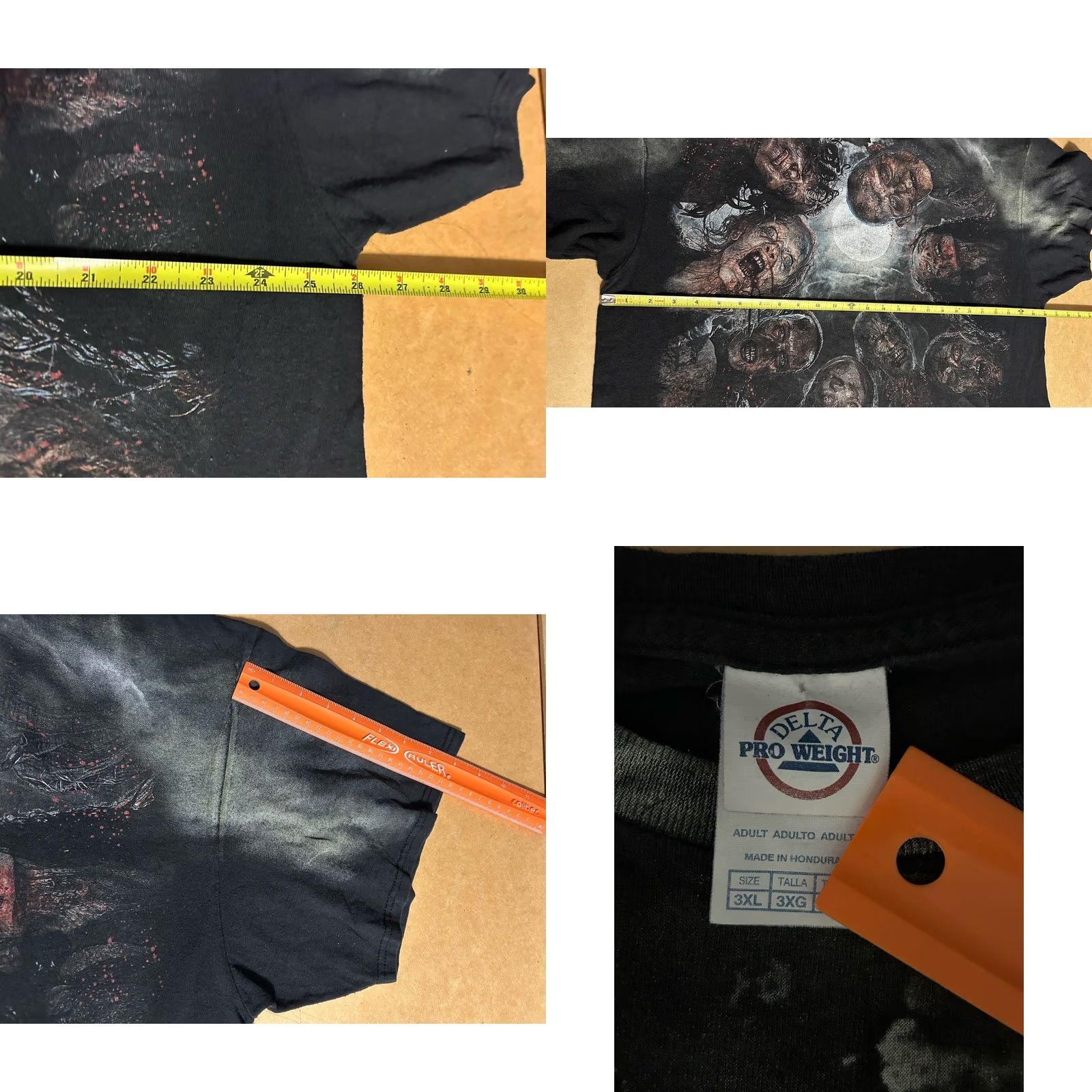 Delta VINTAGE The Walking Dead AMC Zombie Shirt Men 3 XL Black Short Sleeve AOP Front Print Size US XXL / EU 58 / 5 - 10 Thumbnail
