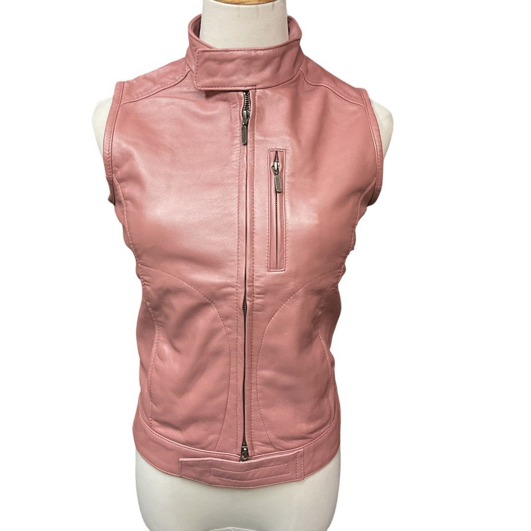 G-Star G-Star Raw Womens Y2K Leather Vest Pink Metallic Size S NWT Size S / US 4 / IT 40 - 1 Thumbnail