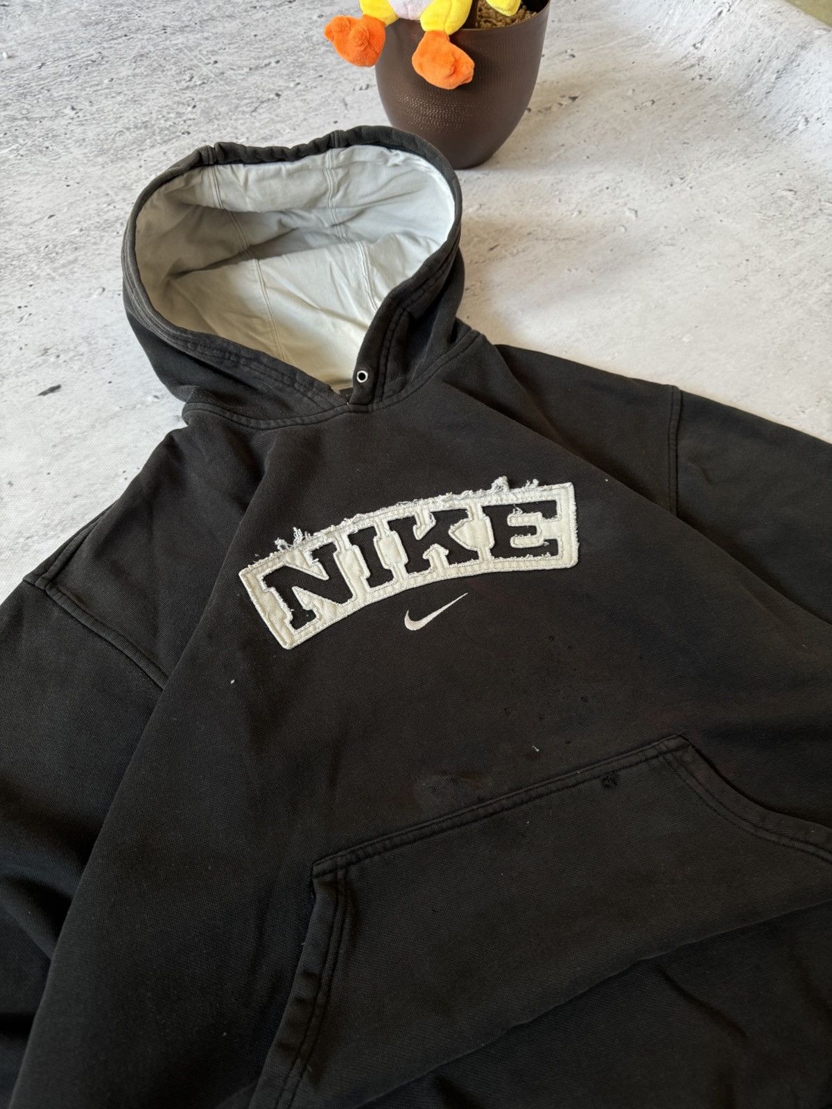 Nike × Vintage NIKE VINTAGE 00s y2k OVERSIZE BAGGY HOODIE CENTER LOGO Size US L / EU 52-54 / 3 - 4 Thumbnail
