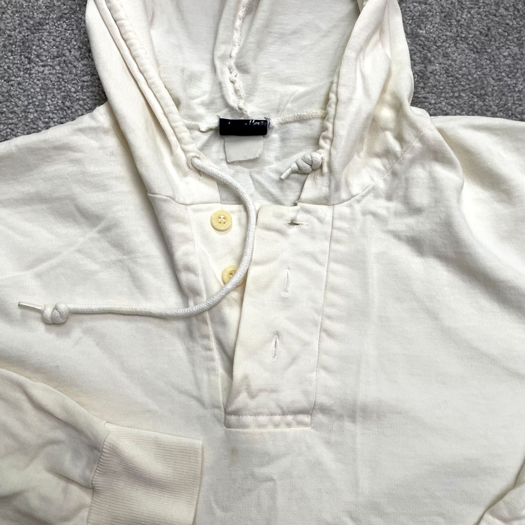 Levi's VINTAGE LEvi's Hoodie Sweatshirt Mens Large Ivory Pockets Casual 90s Size XL / US 12-14 / IT 48-50 - 3 Thumbnail