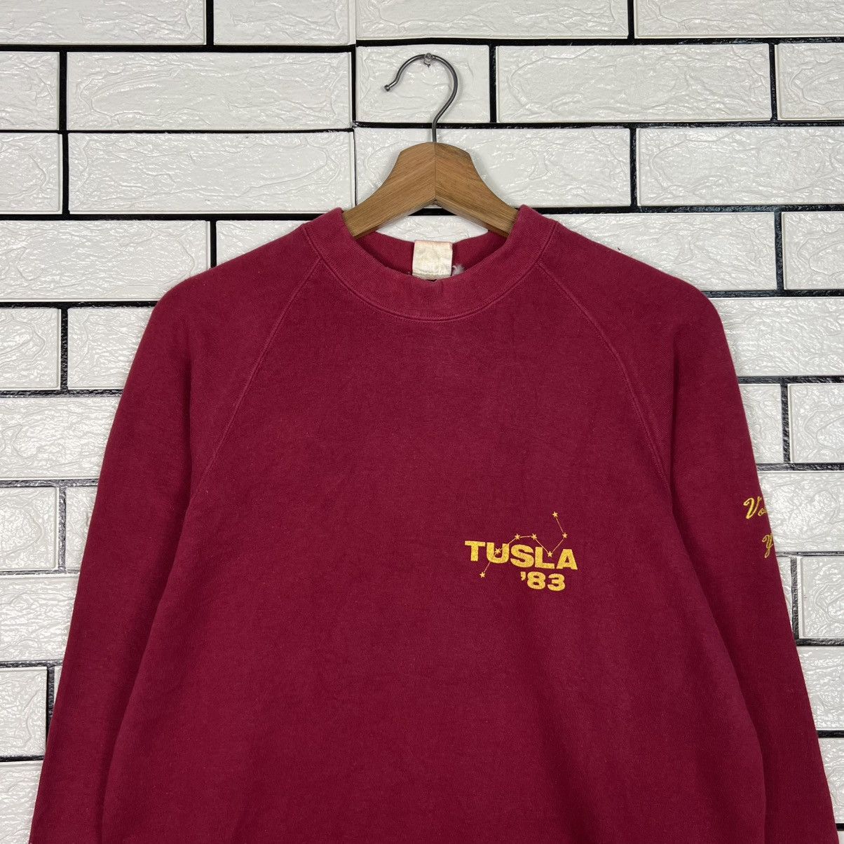Vintage 1983 TUSLA Big Logo Volleball Crewneck Sweatshirt #4002-C182 Size US S / EU 44-46 / 1 - 5 Thumbnail