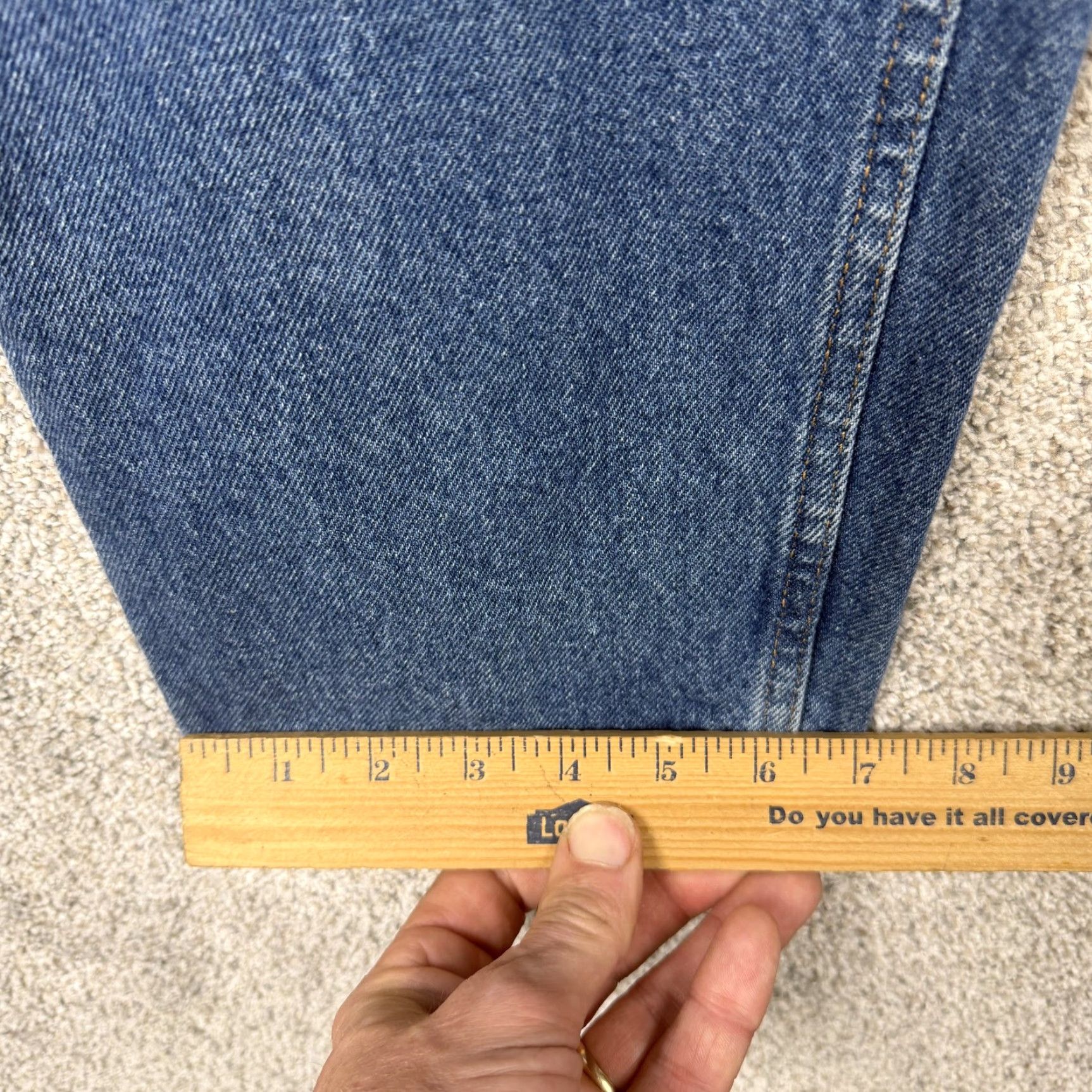 Vintage VINTAGE LL Bean Jeans Womens 16R 32x29 High Rise Relaxed Tapered 100% Cotton Blue Denim Pants Size 38" / US 16 / IT 52 - 3 Thumbnail