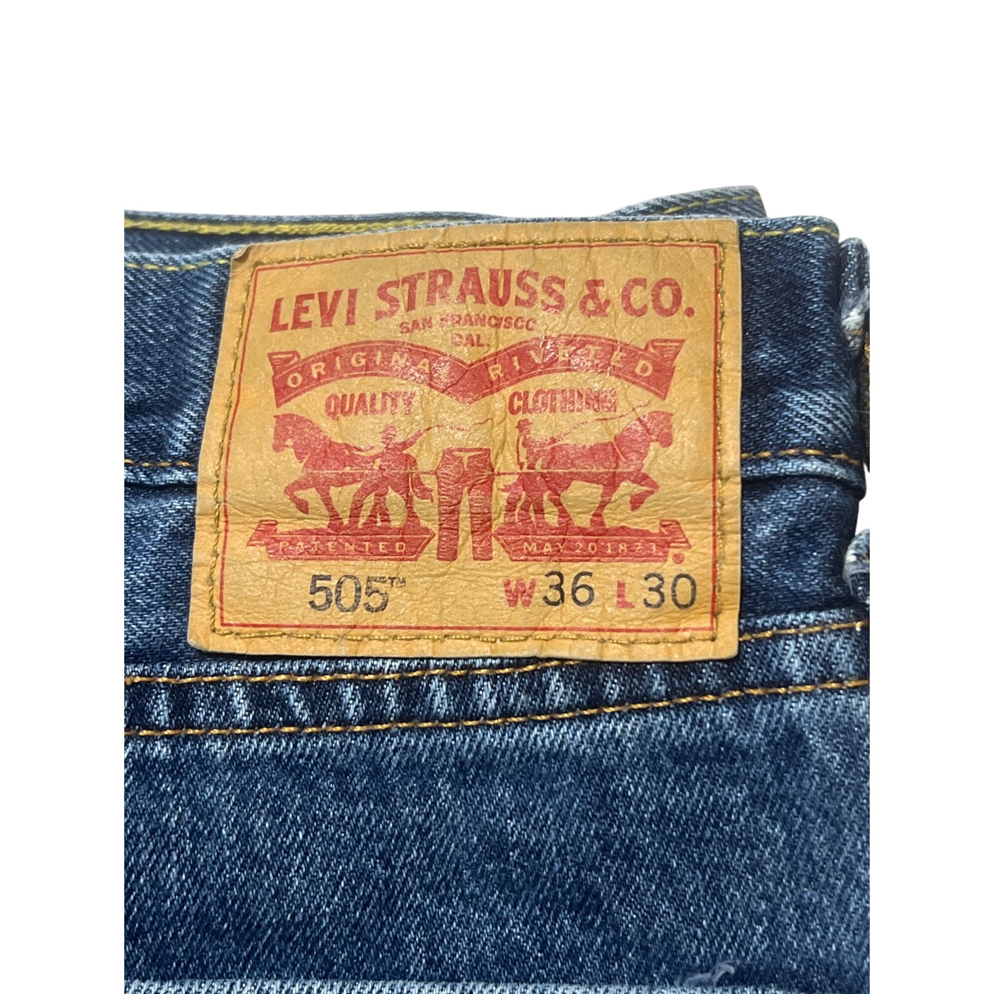 Levi's Levis Mens 505 Regular Fit Straight Leg Jeans W36 L30 Blue D Size US 36 / EU 52 - 4 Thumbnail