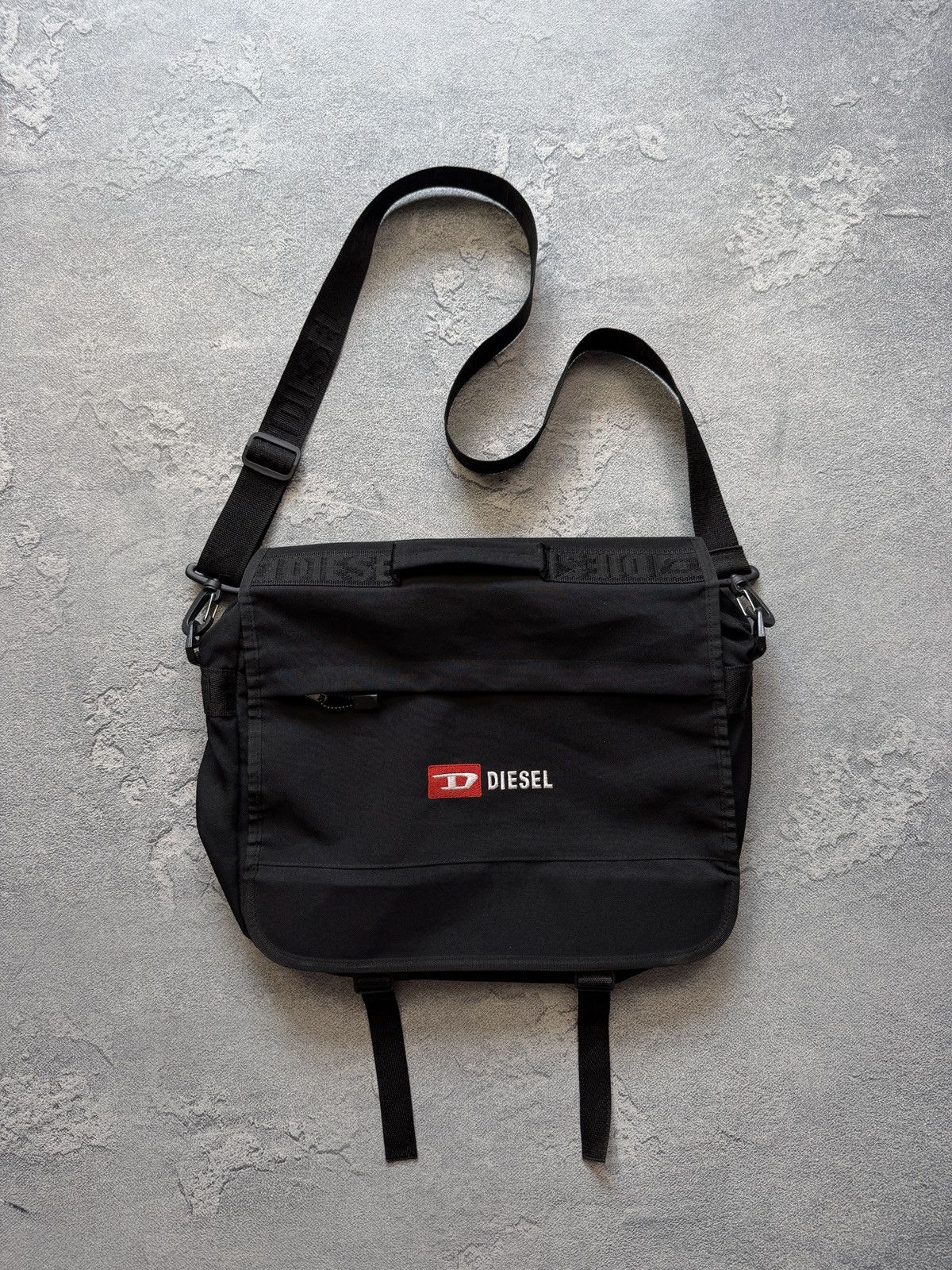 Diesel Archive Diesel Multi Pocket Leather Cargo Bag Y2K Vintage