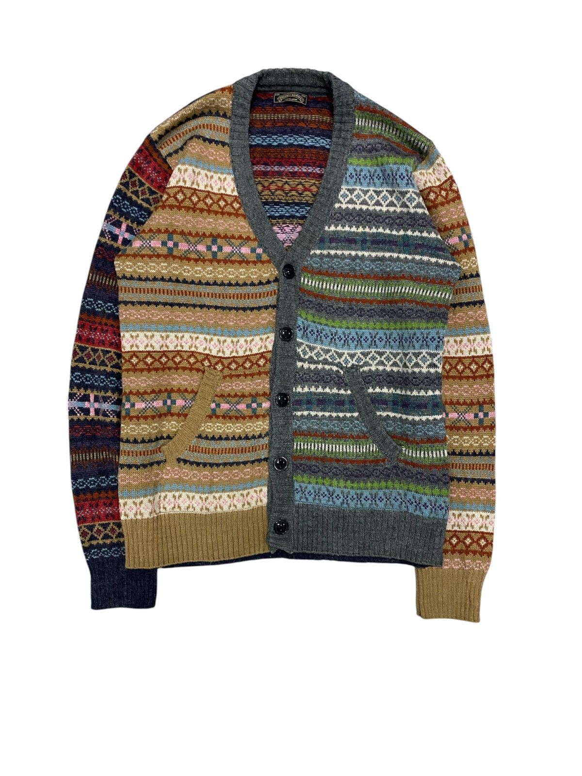 20471120 2000s 291295 = homme Multicolor wool cardigan kapital Size US M / EU 48-50 / 2 - 1 Thumbnail