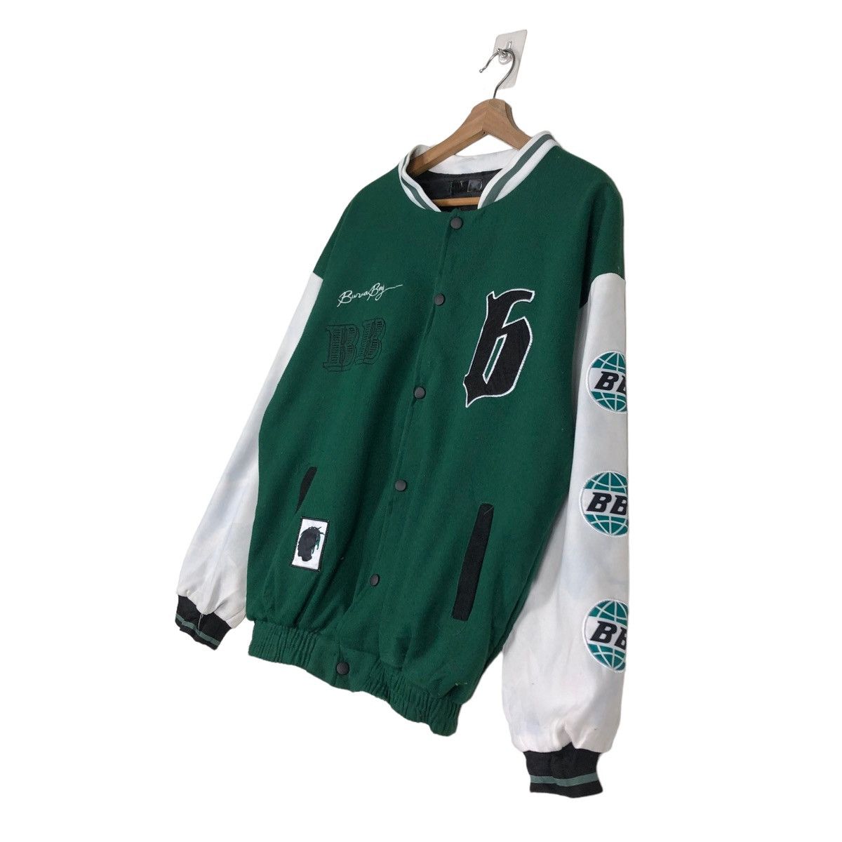 Japanese Brand 🔥Varsity Bomber Jacket Big Logo Alphabet B Japan Size US M / EU 48-50 / 2 - 2 Thumbnail