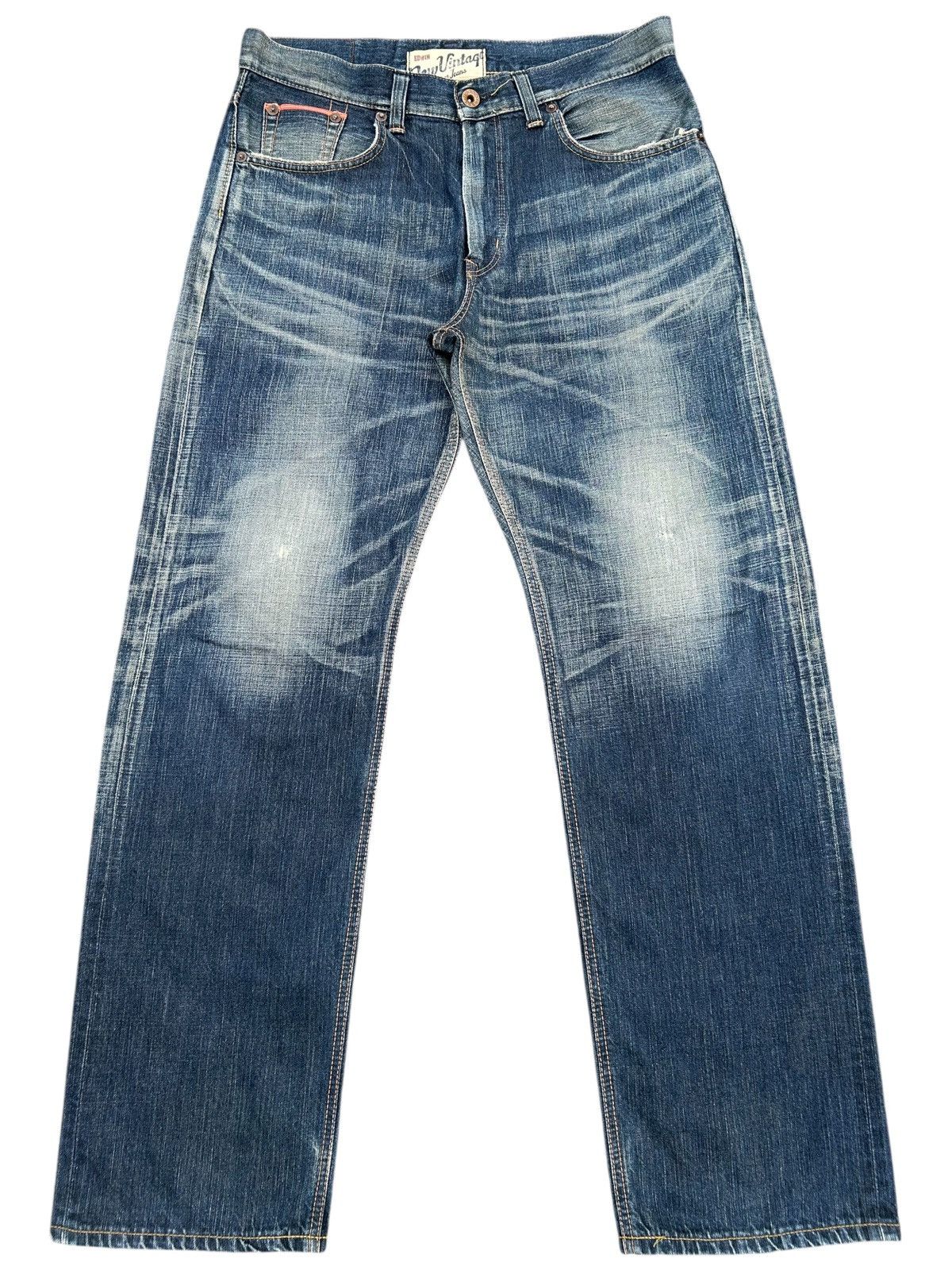 Kapital Vintage Edwin 505V Selvedge Repair Distressed Denim Jeans Size US 36 / EU 52 - 1 Thumbnail