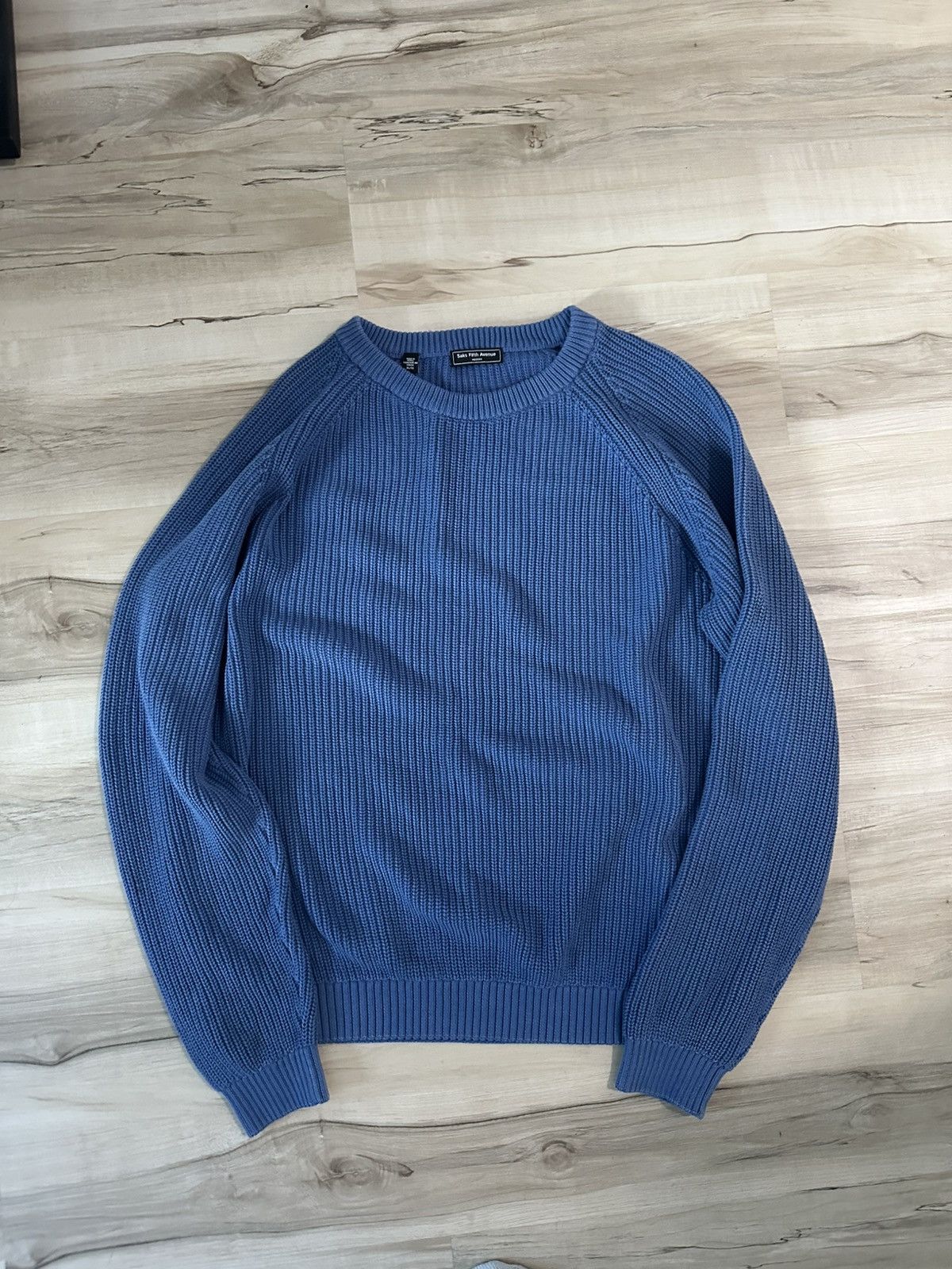 Saks Fifth Avenue Saks Fifth Avenue Blue Sweater Size US XL / EU 56 / 4 - 1 Thumbnail