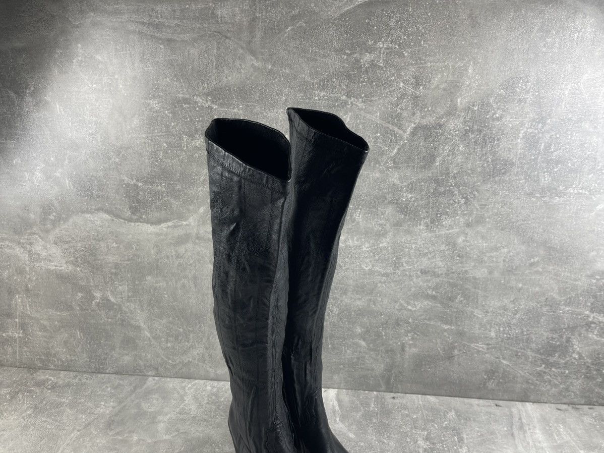 Other Fauzian Jeunesse Black Avant Garde Leather Tall Riding Boots Size US 9 / IT 39 - 3 Thumbnail