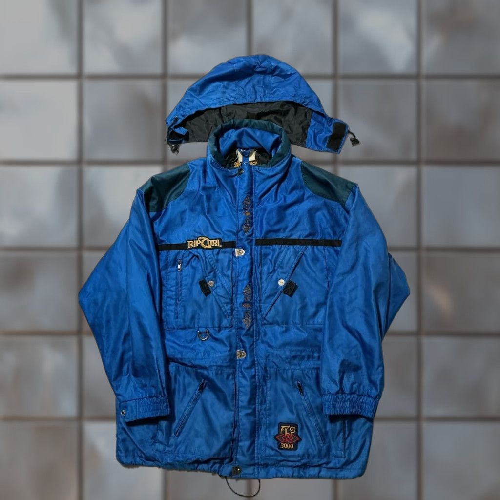 Rip Curl VINTAGE Rip Curl ALP 3000 Jacket XL Blue Snow Ski Zip Mens 90s CelTech Waterproof Full Zip Hooded Size US XL / EU 56 / 4 - 1 Thumbnail
