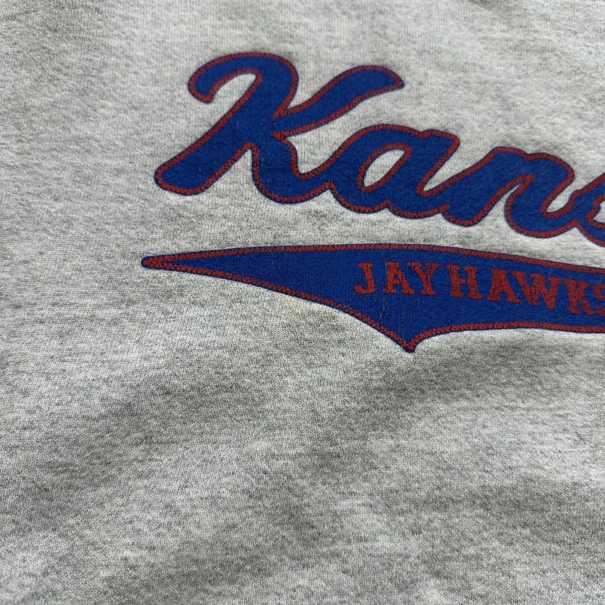 NCAA Vintage 90s Oarsman Kansas Jayhawks Crewneck Sweatshirt Size US L / EU 52-54 / 3 - 7 Thumbnail