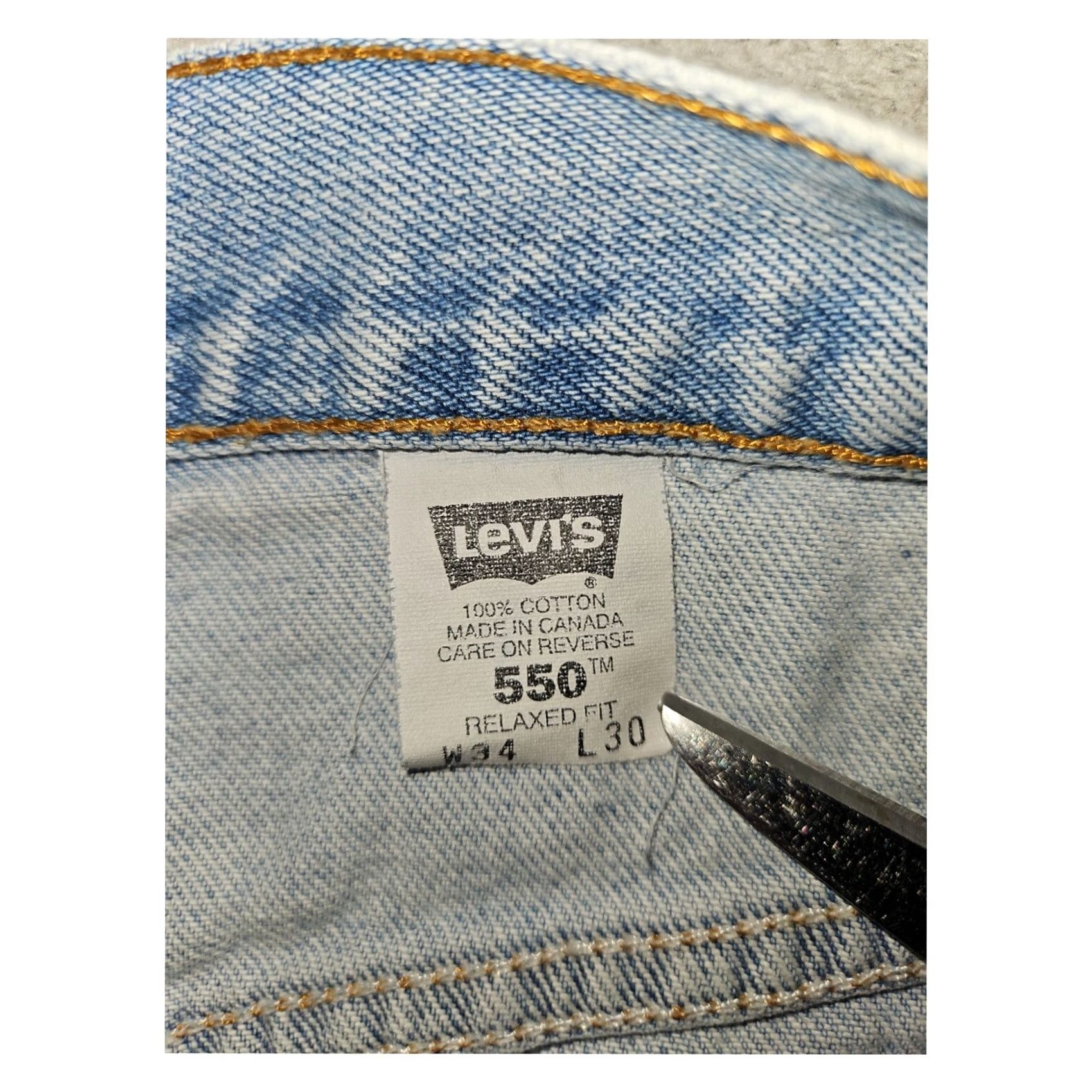 Levi's VINTAGE Levi'S Jeans Mens 34 Blue 34x30 Men Relaxed Fit Straight Y2K Size US 34 / EU 50 - 2 Thumbnail
