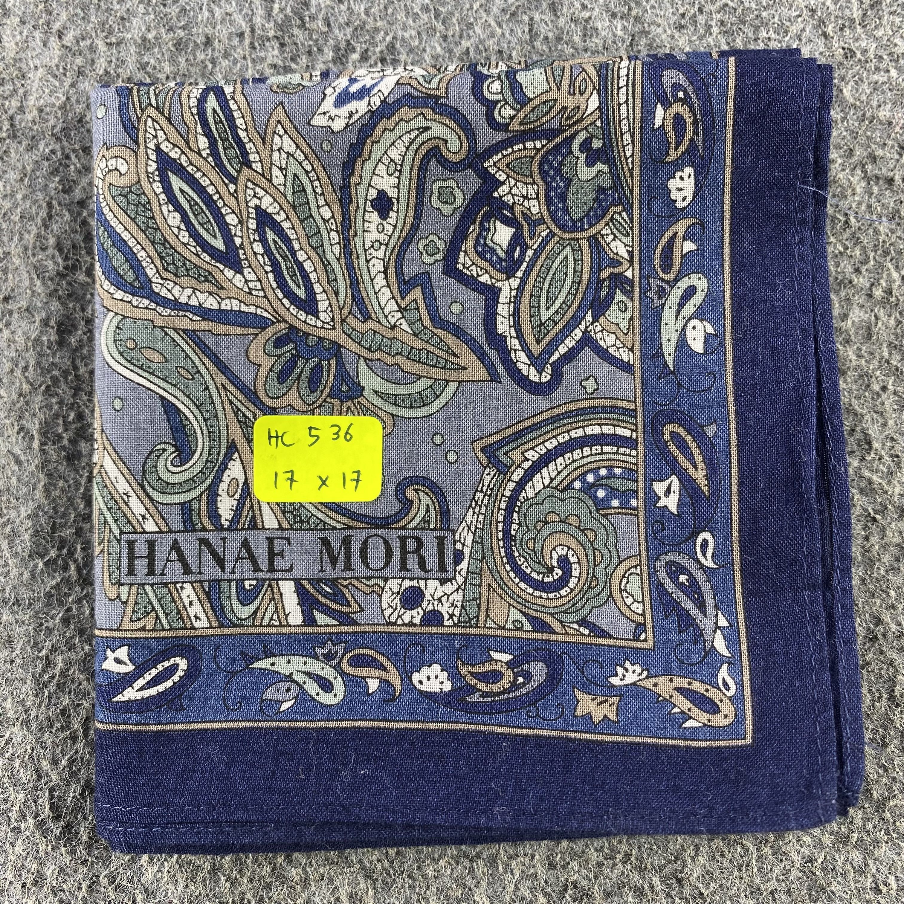 Hanae Mori Hanae Mori Paisley Handkerchief/Neckerchief/Bandana HC536 Size ONE SIZE - 5 Thumbnail
