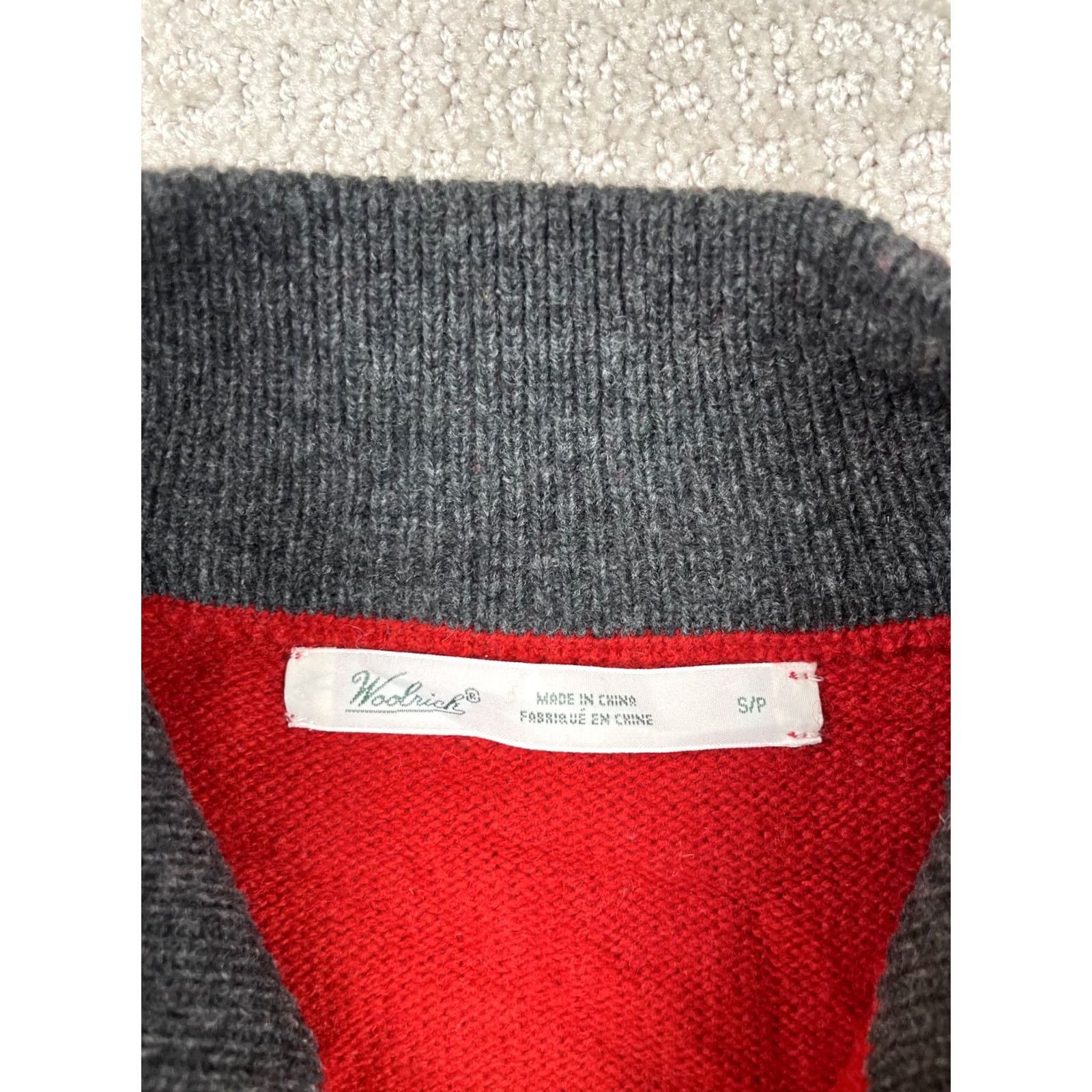 Vintage Woolrich Vest Womens Small Knit Lambswool Full Zip Grazing Deer Winter Red Pale Size S / US 4 / IT 40 - 4 Thumbnail