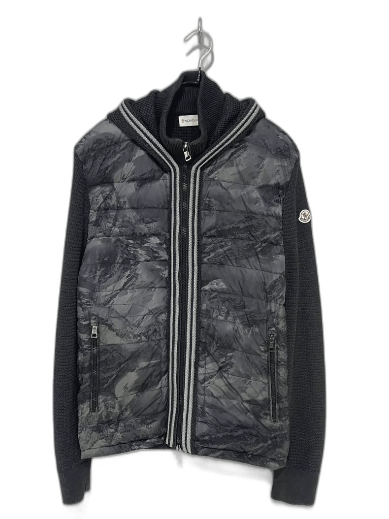 Moncler Black Gray Camouflage Padded Jacket Size US XL / EU 56 / 4 - 1 Thumbnail