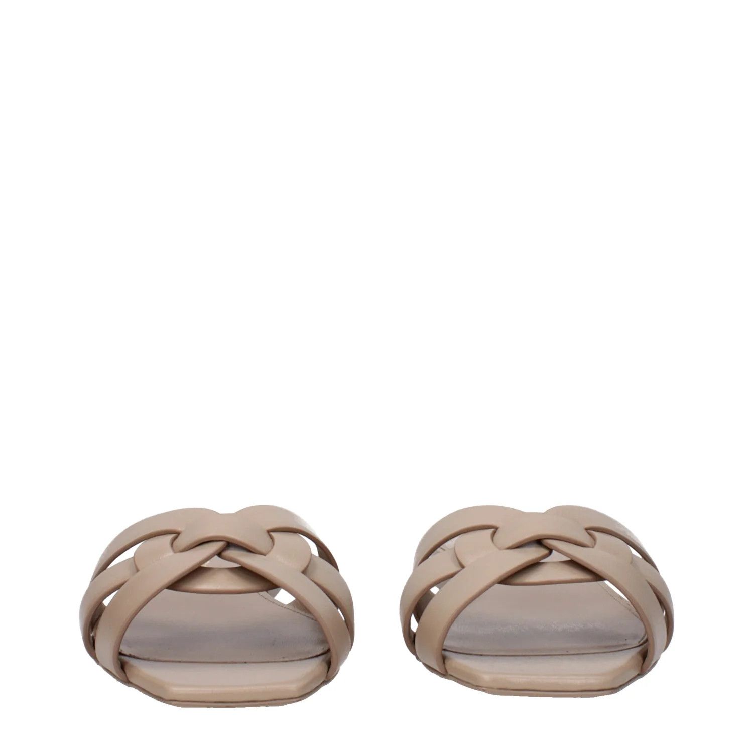 Saint Laurent Paris ob1o1e1124 Leather Slippers in Beige Size US 6 / IT 36 - 3 Thumbnail