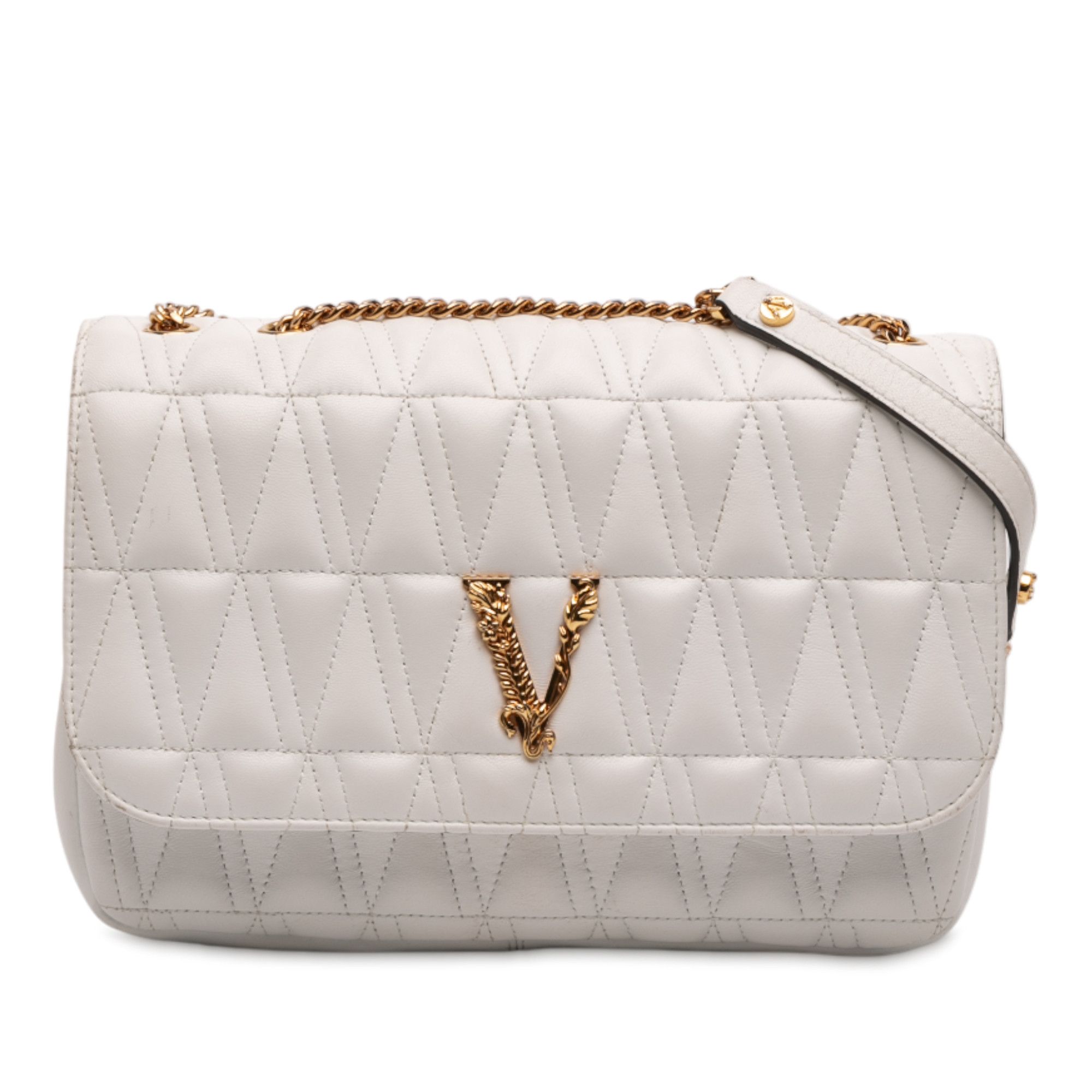 Versace Versace Nappa Leather Virtus V Crossbody Size ONE SIZE - 1 Thumbnail