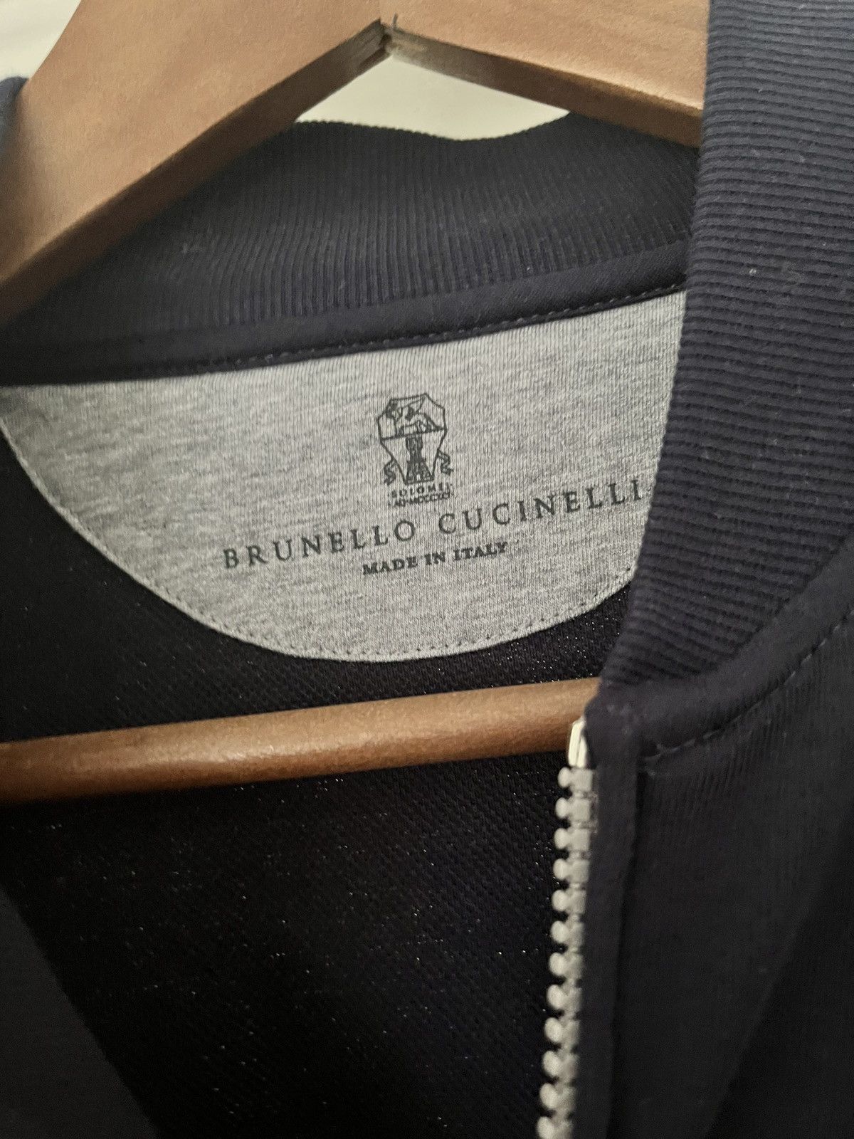 Brunello Cucinelli Brunello Cucinelli navy cotton bomber size medium Size US M / EU 48-50 / 2 - 2 Thumbnail