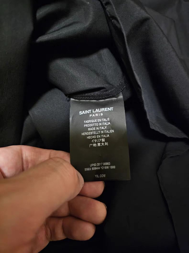 Saint Laurent Paris Saint Laurent Black Solid Shirt Size US L / EU 52-54 / 3 - 3 Thumbnail