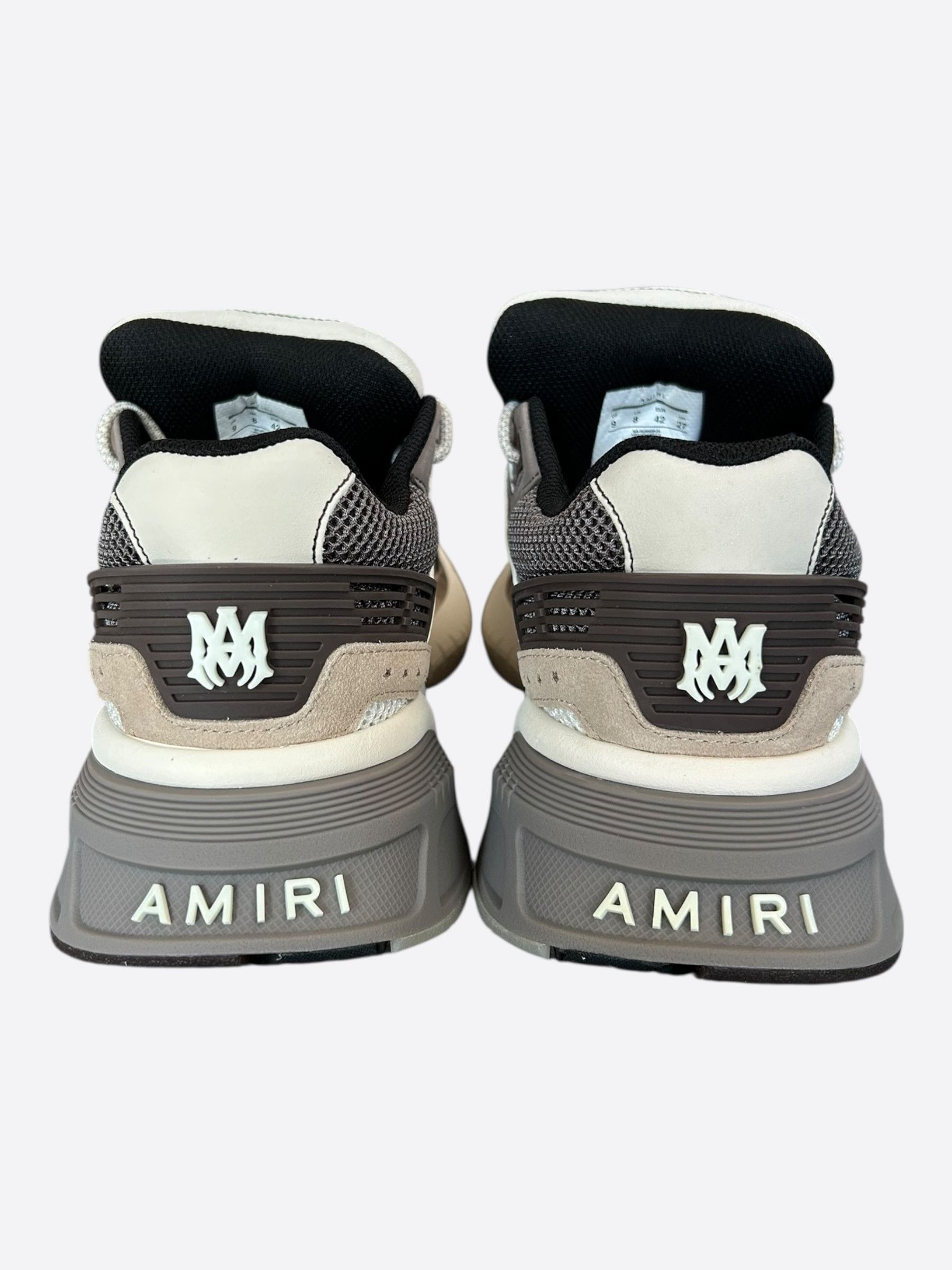 Amiri Amiri White & Brown MA Logo Runners Size US 12 / EU 45 - 4 Thumbnail