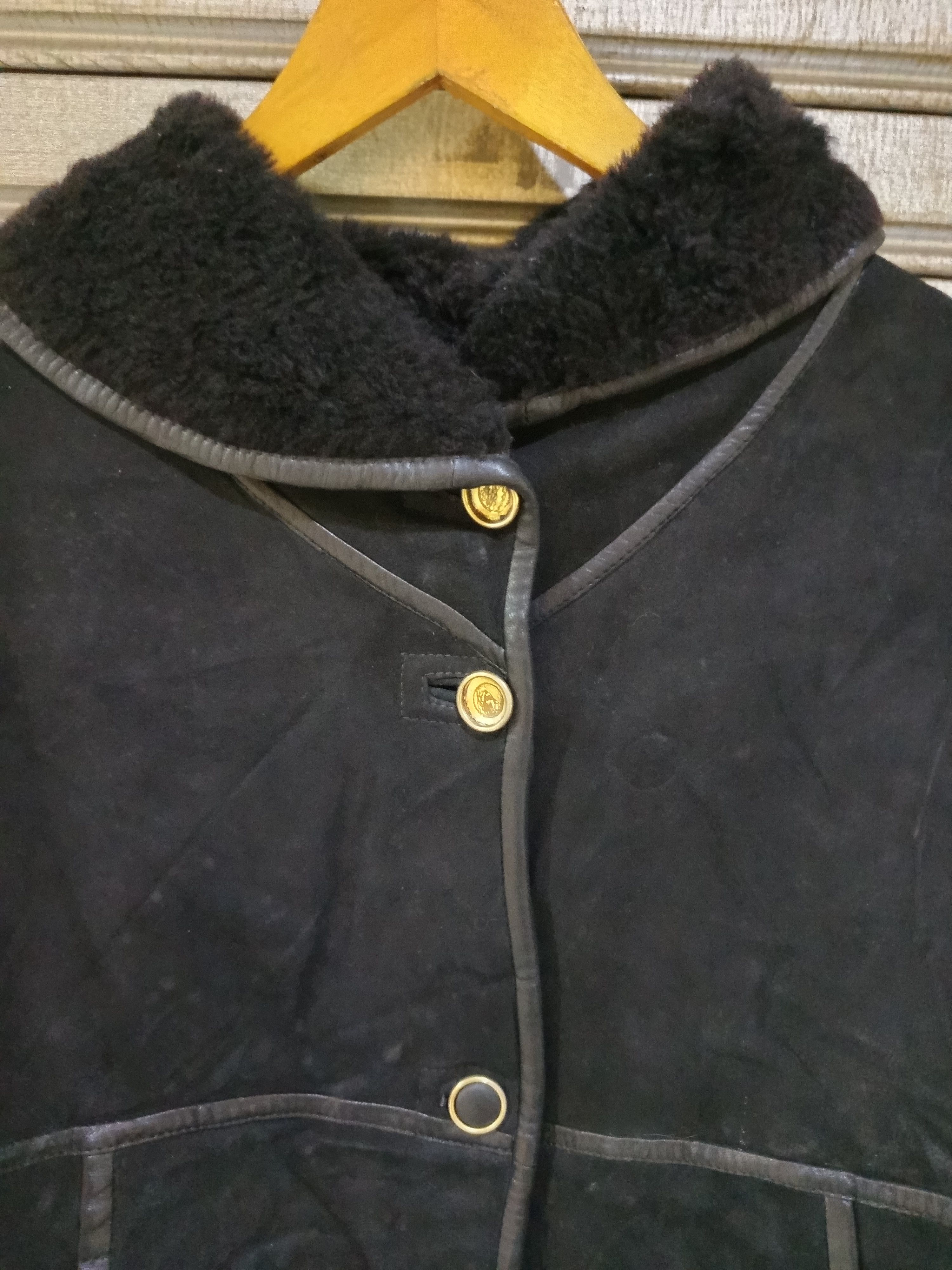 Emmanuelle Khanh 1970s Emmanuel Khanh Paris Shearling Cropped Jacket Size L / US 10 / IT 46 - 14 Thumbnail