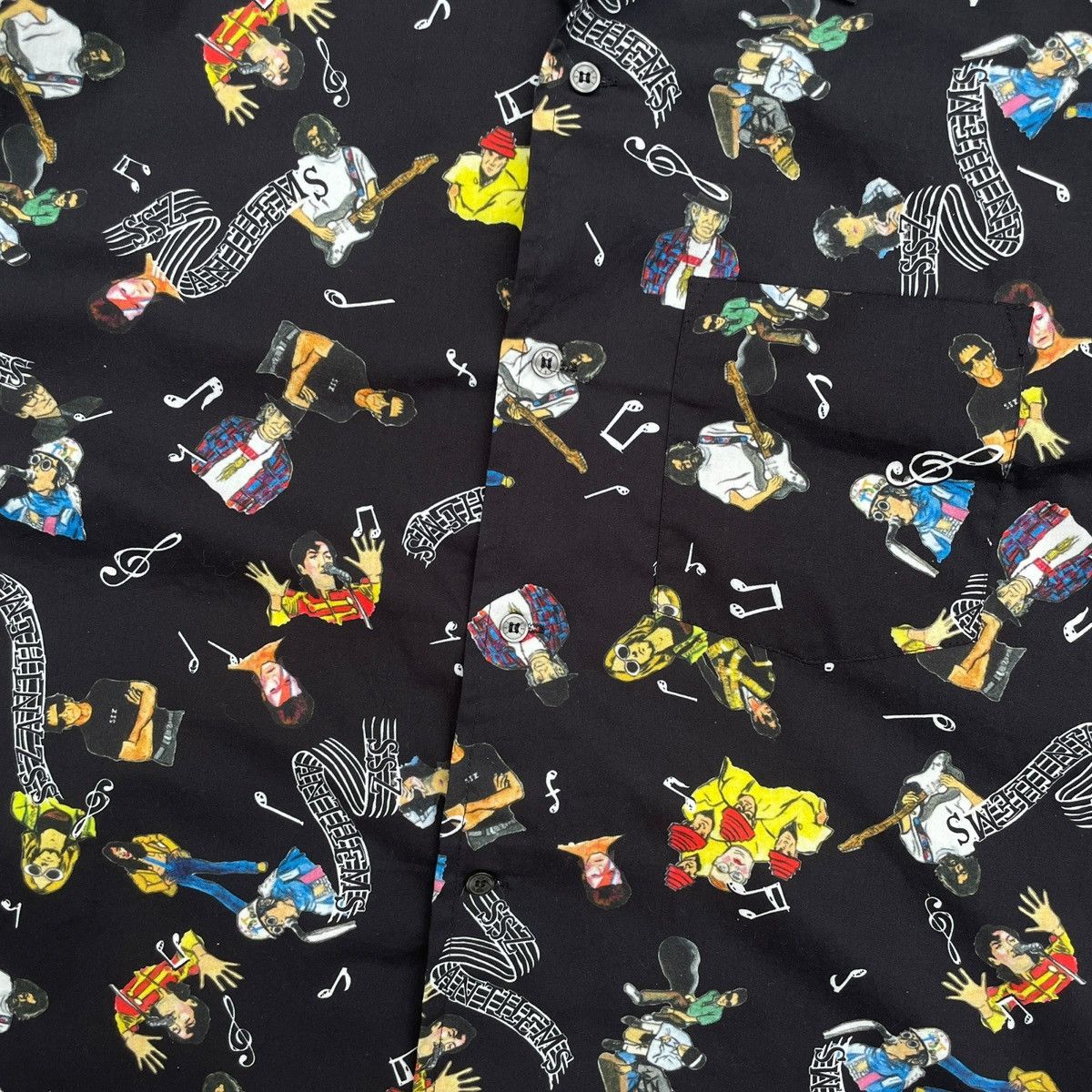 Beams Japan RARE Beams SSZ S/S21 Boxy AOP Answer Shirt Jacket in Black Size US XL / EU 56 / 4 - 5 Thumbnail