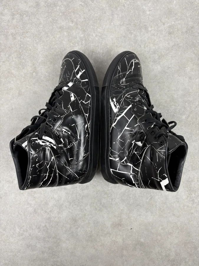 Vintage Balenciaga Black Abstract White Painted High Sneakers Size US 10 / EU 43 - 5 Thumbnail