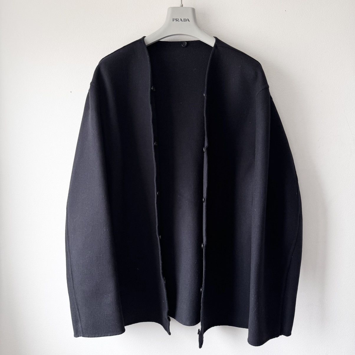 Jil Sander Jil Sander 2000’s Black Wool Lined Short Leather Coat Size US M / EU 48-50 / 2 - 9 Thumbnail
