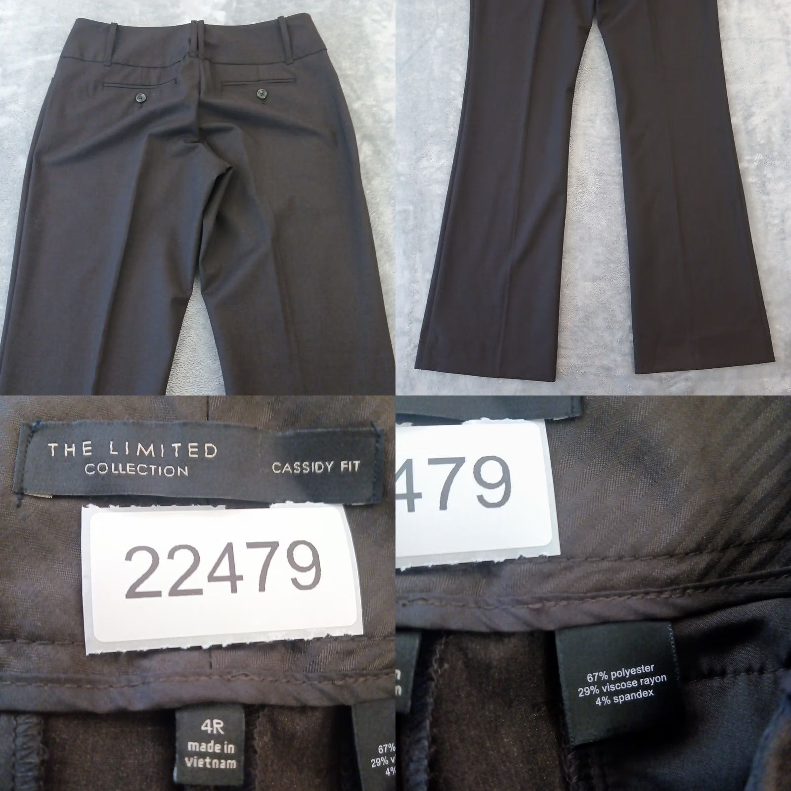 Vintage The Limited Dress Pants Womens Size 4 Brown Bootcut Pockets Cassidy Fit 30x32 Size 27" / US 4 / IT 40 - 8 Thumbnail