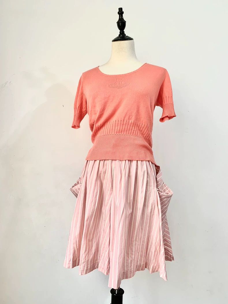 Vivienne Westwood Vivienne Westwood Vintage Saturn Pink Knit Top - dmc Size US M / EU 48-50 / 2 - 1 Thumbnail