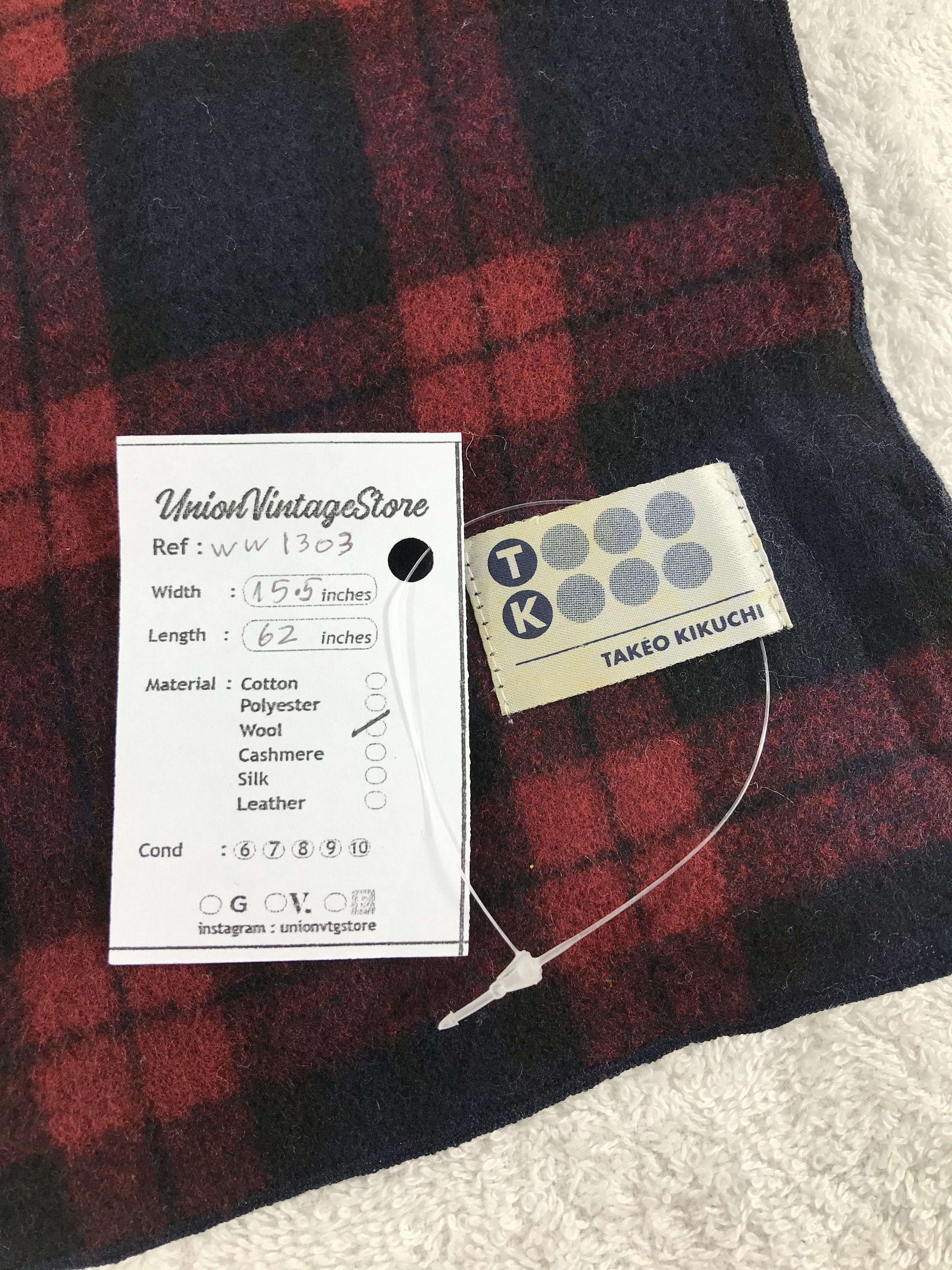 Takeo Kikuchi × Vintage Takeo Kikuchi Scarf / Muffler / Neckwear - WW1303 Size ONE SIZE - 4 Thumbnail