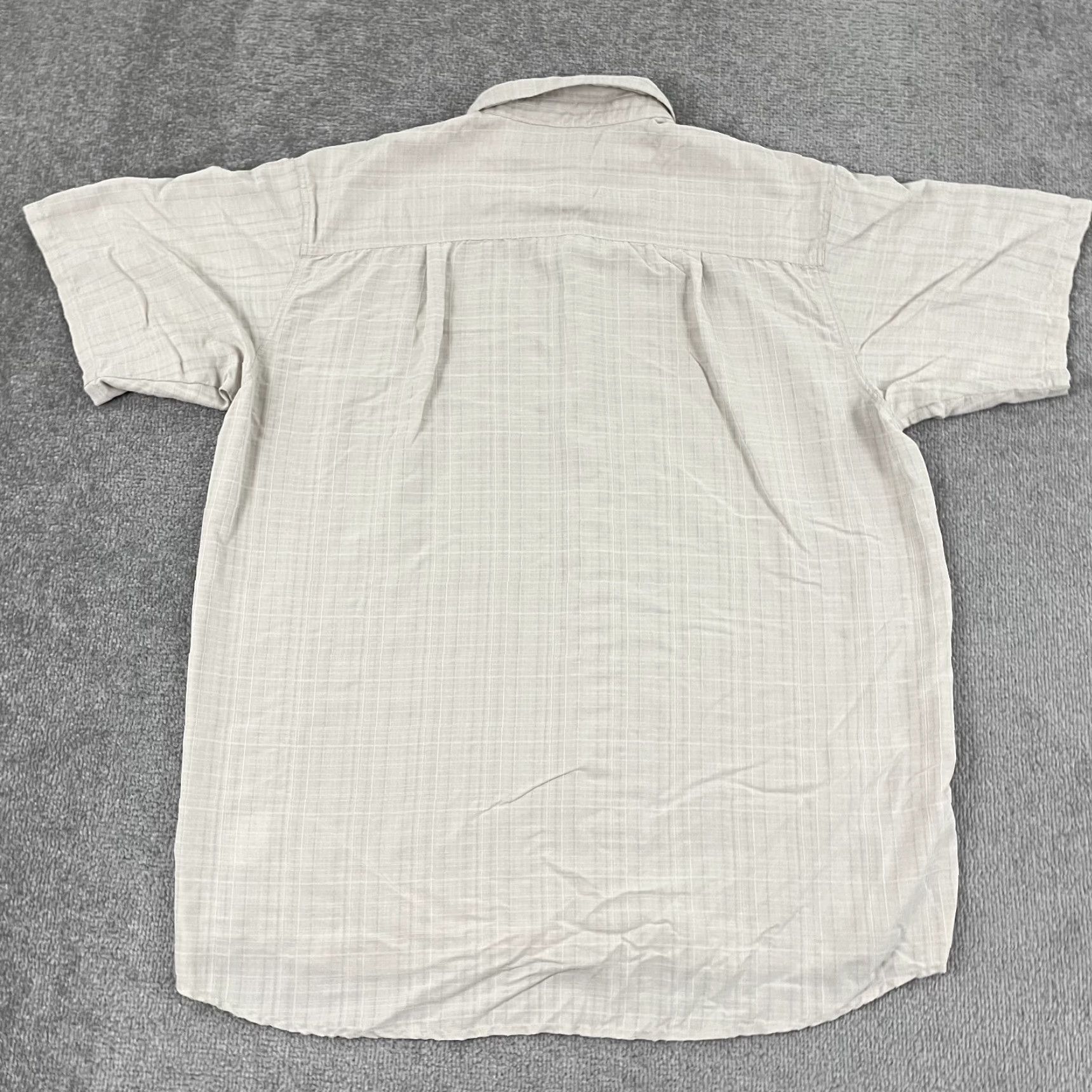 Vintage Simms Shirt Mens XL Beige Brown Fishing Button Up Short Sleeve Guatemala Lodge Size US XL / EU 56 / 4 - 7 Thumbnail