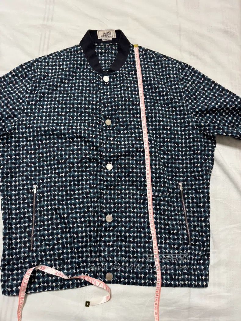 Hermes Hermes Jacket shirt, short-sleeved jacket, hem with elasti Size US XS / EU 42 / 0 - 5 Thumbnail