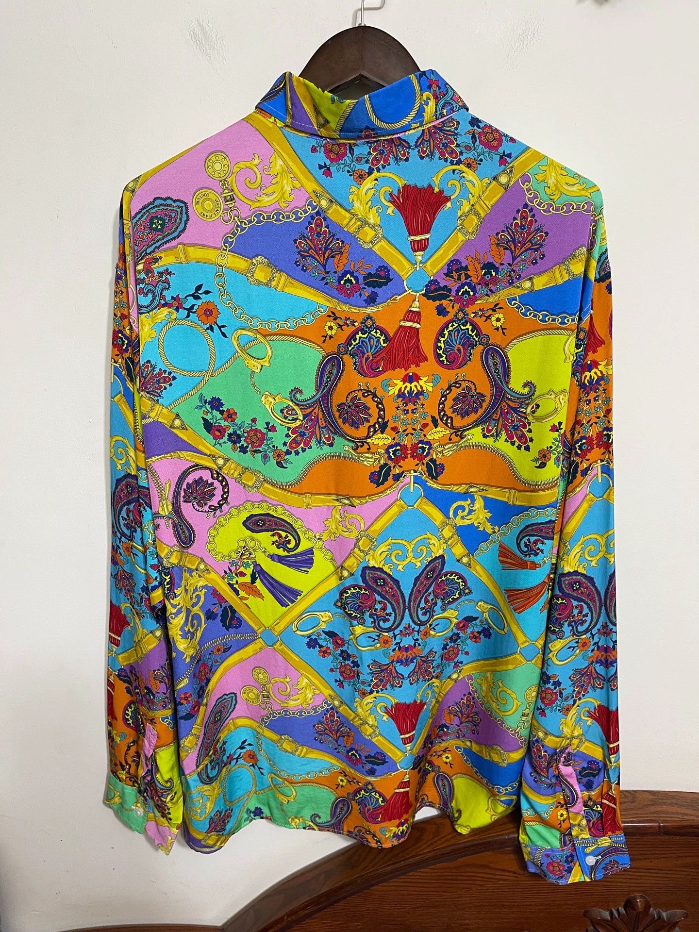 Versace Versace Oversize Baroque Print LS Shirt 52 Size US L / EU 52-54 / 3 - 2 Thumbnail