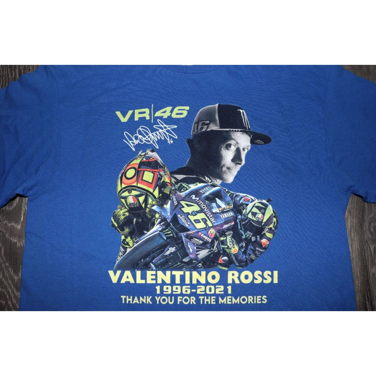Delta VALENTINO ROSSI FAN COTTON SHIRT Delta Large Mens Blue T-Shirt Logo Vintage: No Size L Size US L / EU 52-54 / 3 - 2 Thumbnail