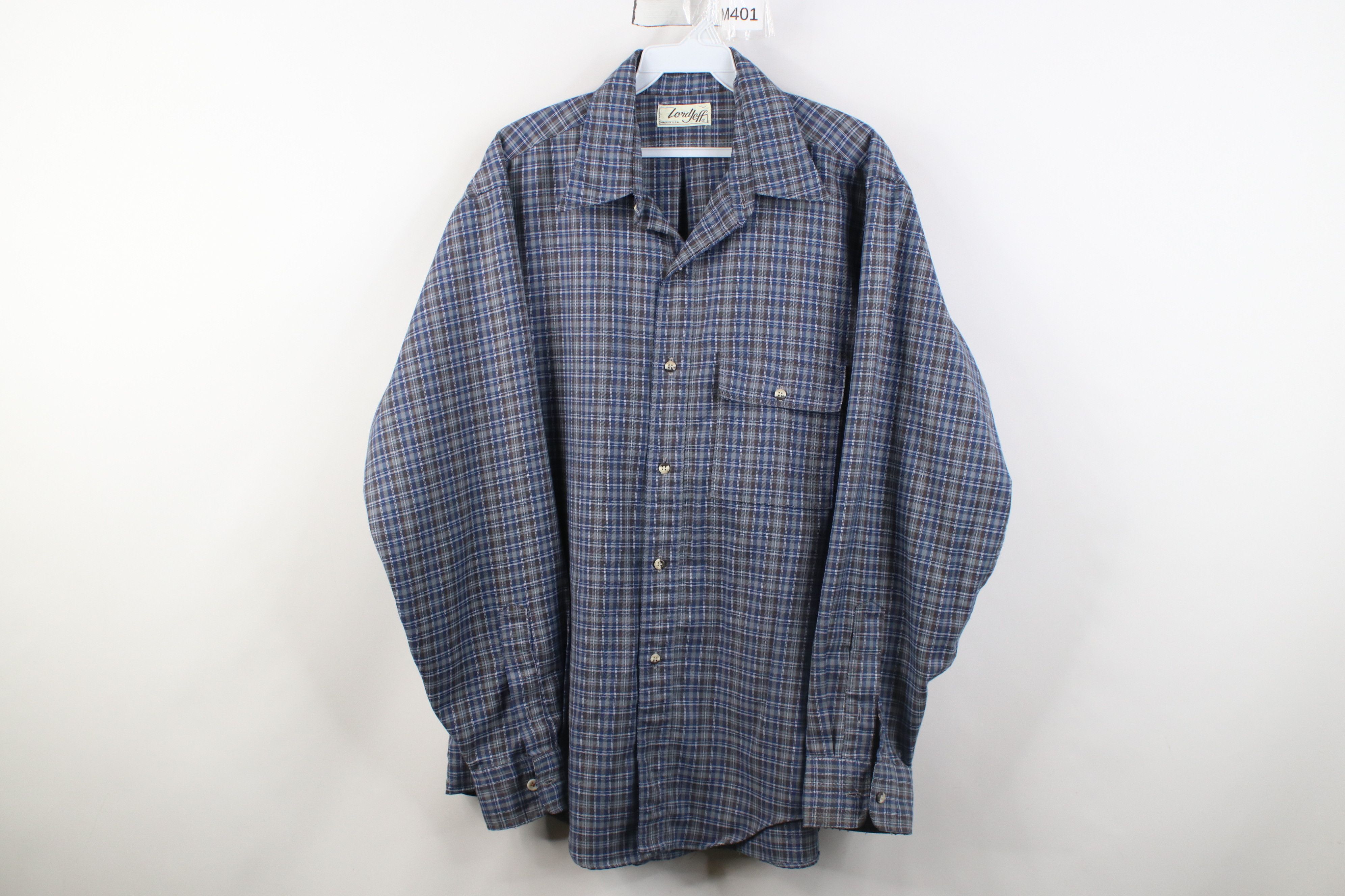 Vintage Vintage 70s Streetwear Collared Button Shirt Plaid USA Size US L / EU 52-54 / 3 - 1 Thumbnail