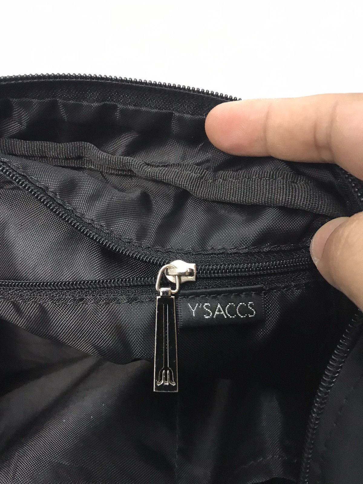 Japanese Brand × Y's × Yohji Yamamoto Yohji Yamamoto Y’Saccs Half Leather Sling Bag Size ONE SIZE - 11 Thumbnail