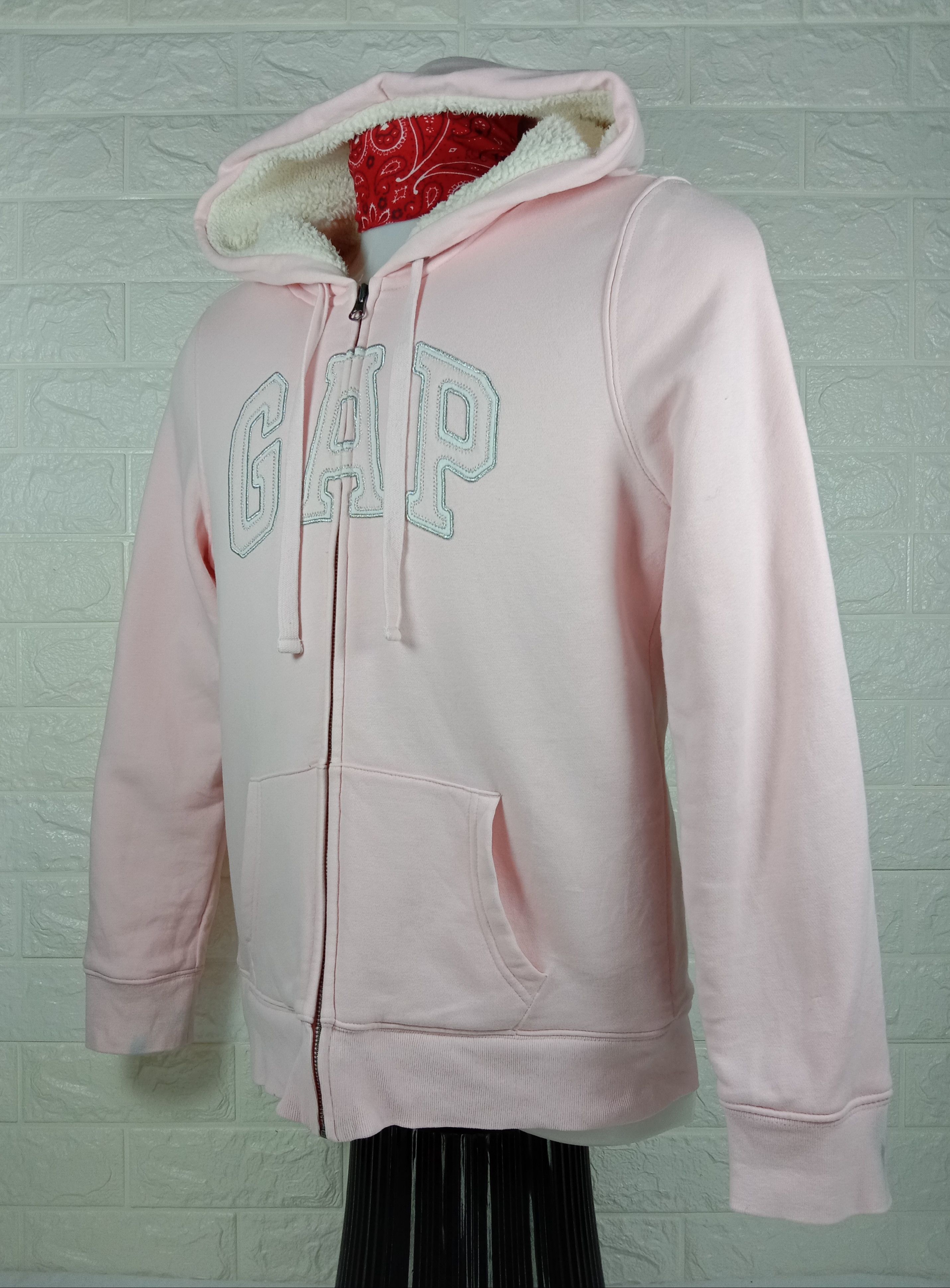 Gap Vintage Gap Light Pink Hoodie Zipper Sweatshirt Size S / US 4 / IT 40 - 3 Thumbnail